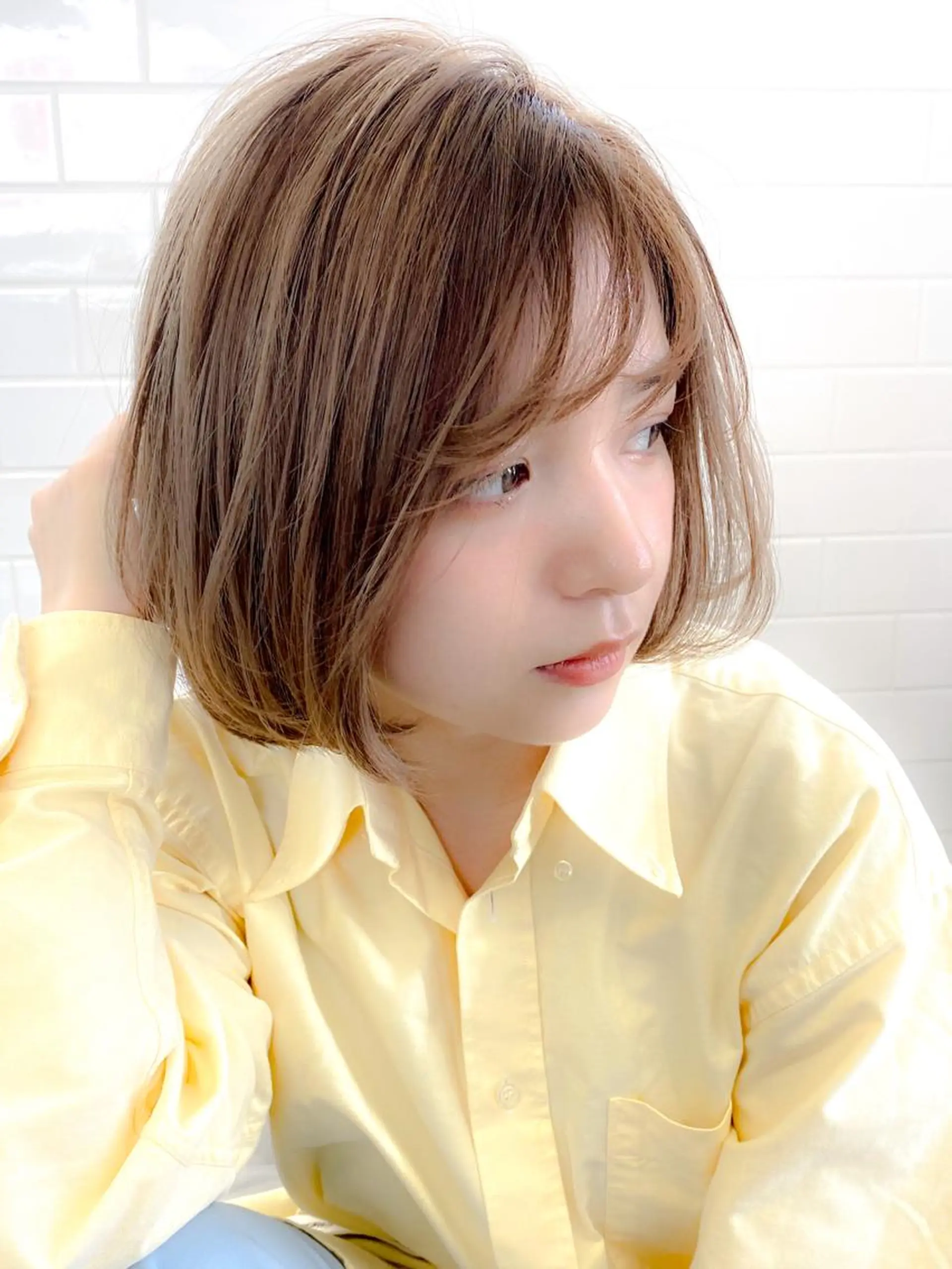 ショート カラー ボブ 外国人風カラー カット ヘアカラー トリートメント 髪質改善、縮毛矯正 店長浅野太郎のヘアスタイル
