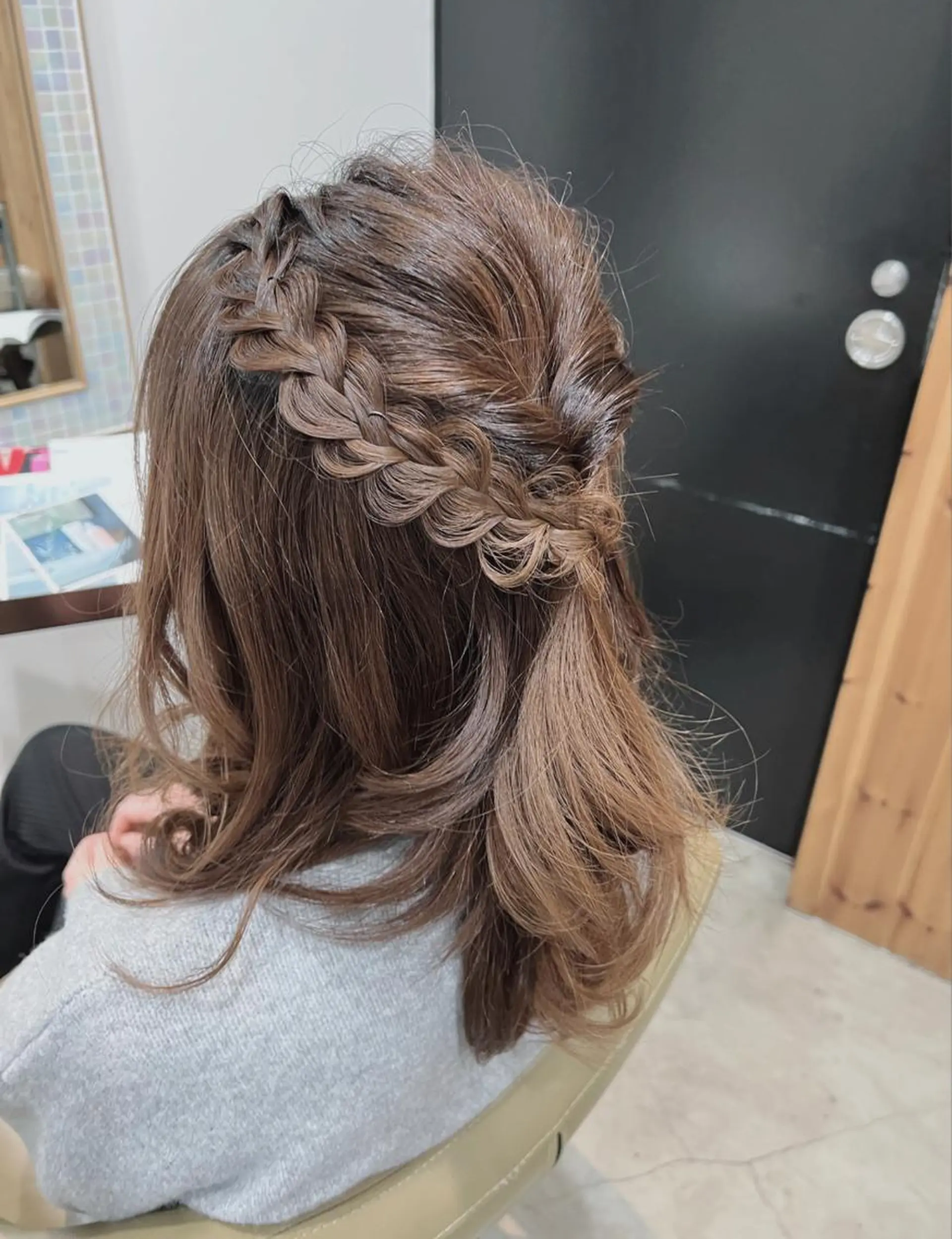 ヘアアレンジ ハーフアップ デート 五反田　美容院☆張 明星☆韓国ヘアのヘアスタイル