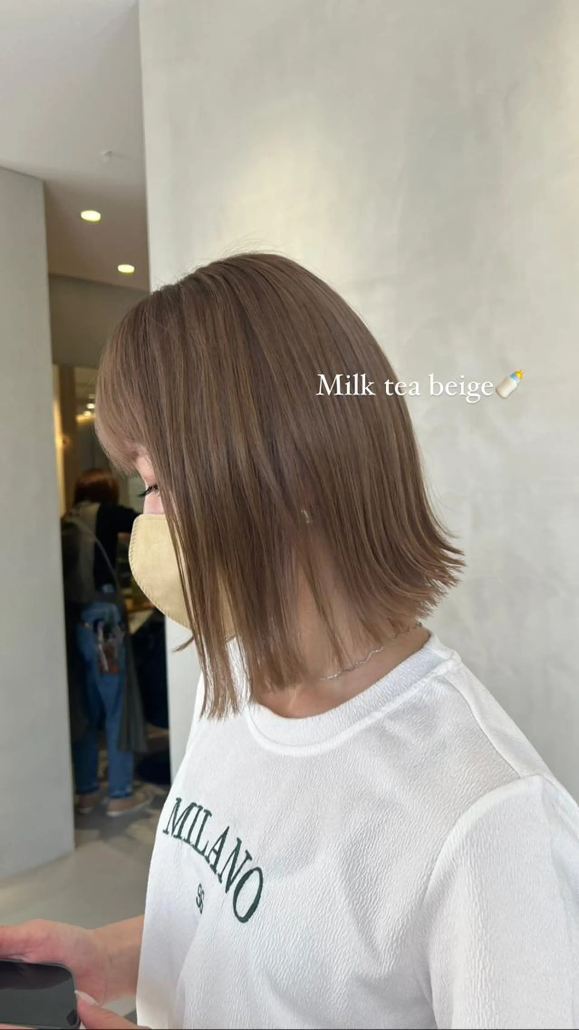 ミディアム カラー ベージュカラー ブリーチ ケアブリーチ 透明感カラー イルミナカラー 🦄Rena 🦄のヘアスタイル