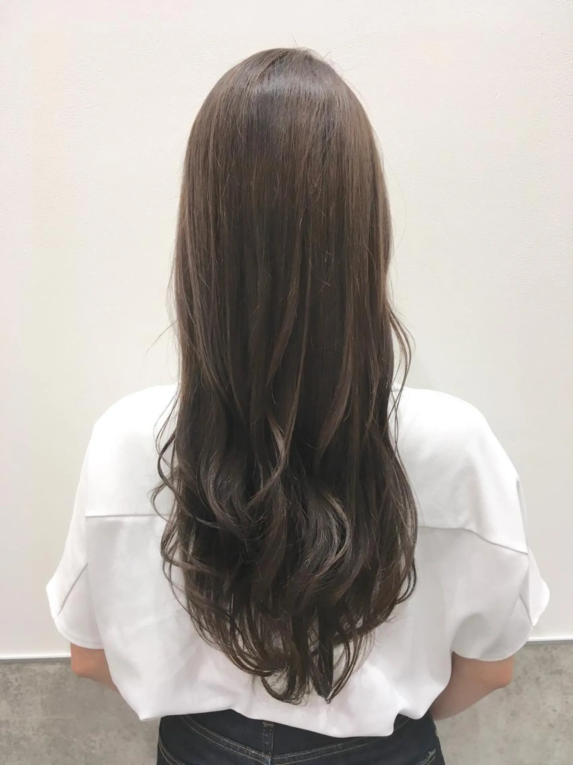 ロング カラー グレージュ ヘアカラー トリートメント ヘアセット yoshi ☆のヘアスタイル