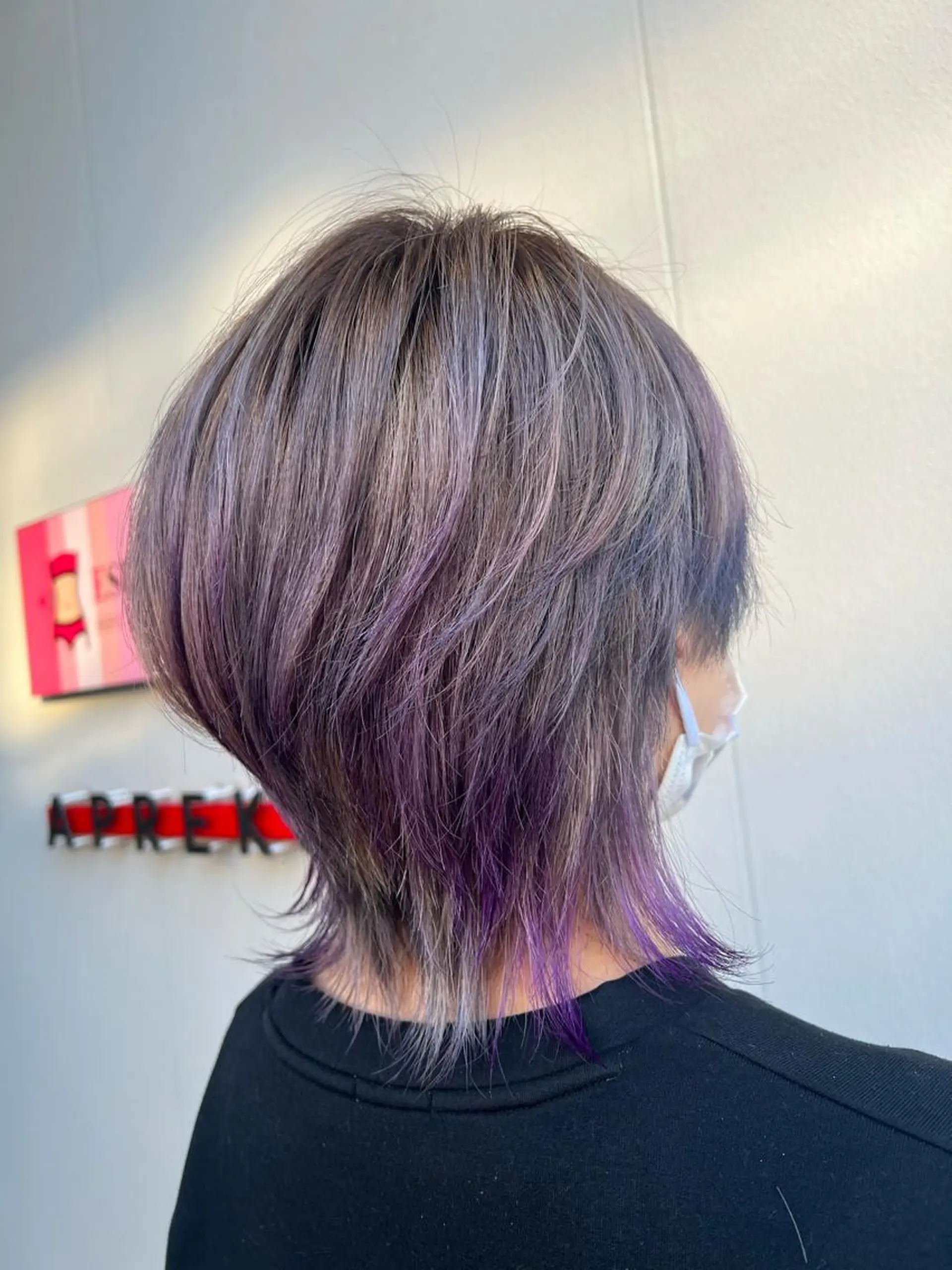 ミディアム カラー ヘアアレンジ ウルフカット APREKO SAYAKAのヘアスタイル