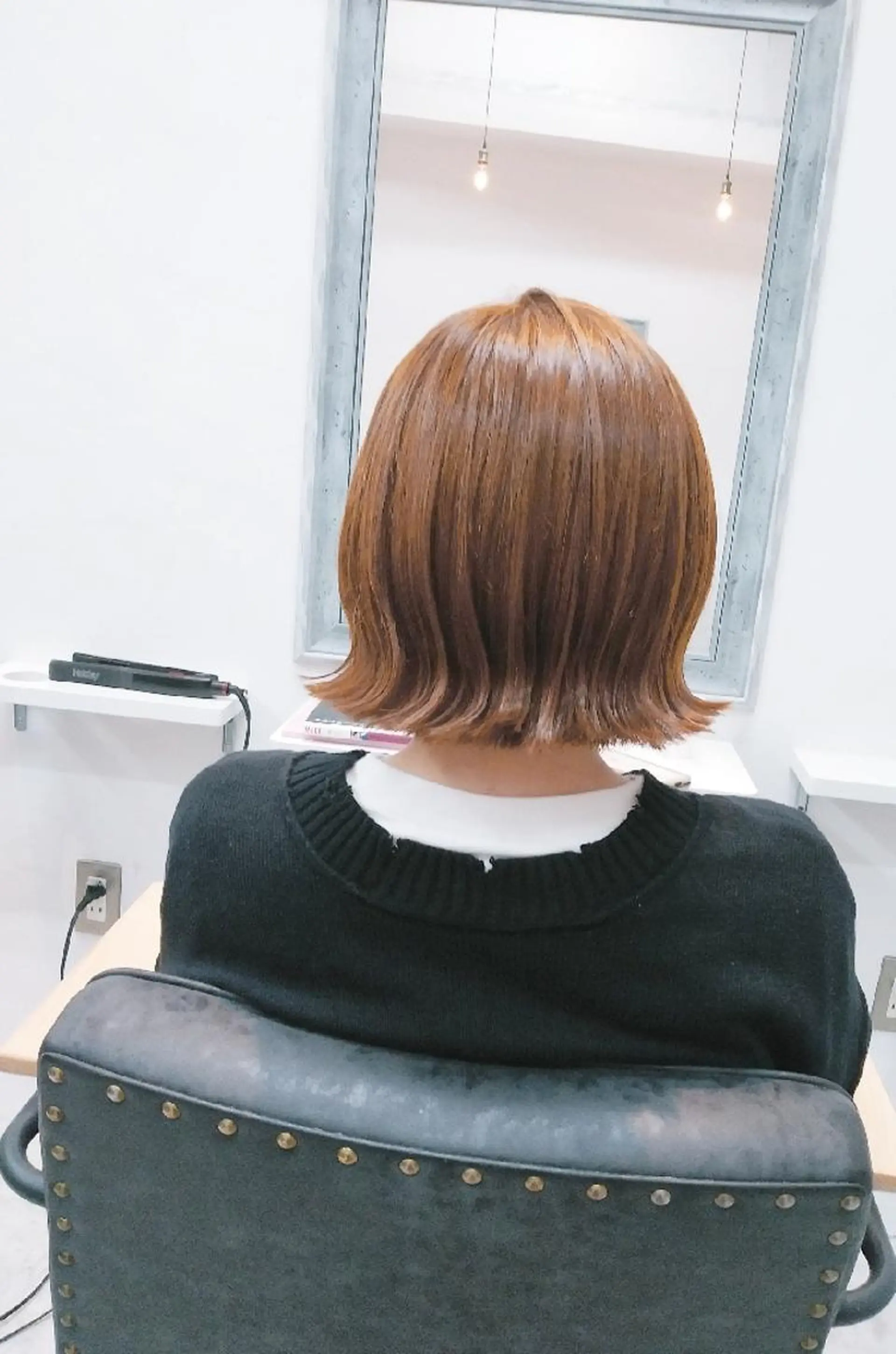 ショート カラー ベージュカラー 黒髪 卒業式のヘアスタイル aries所属・大場 友稀のヘアスタイル
