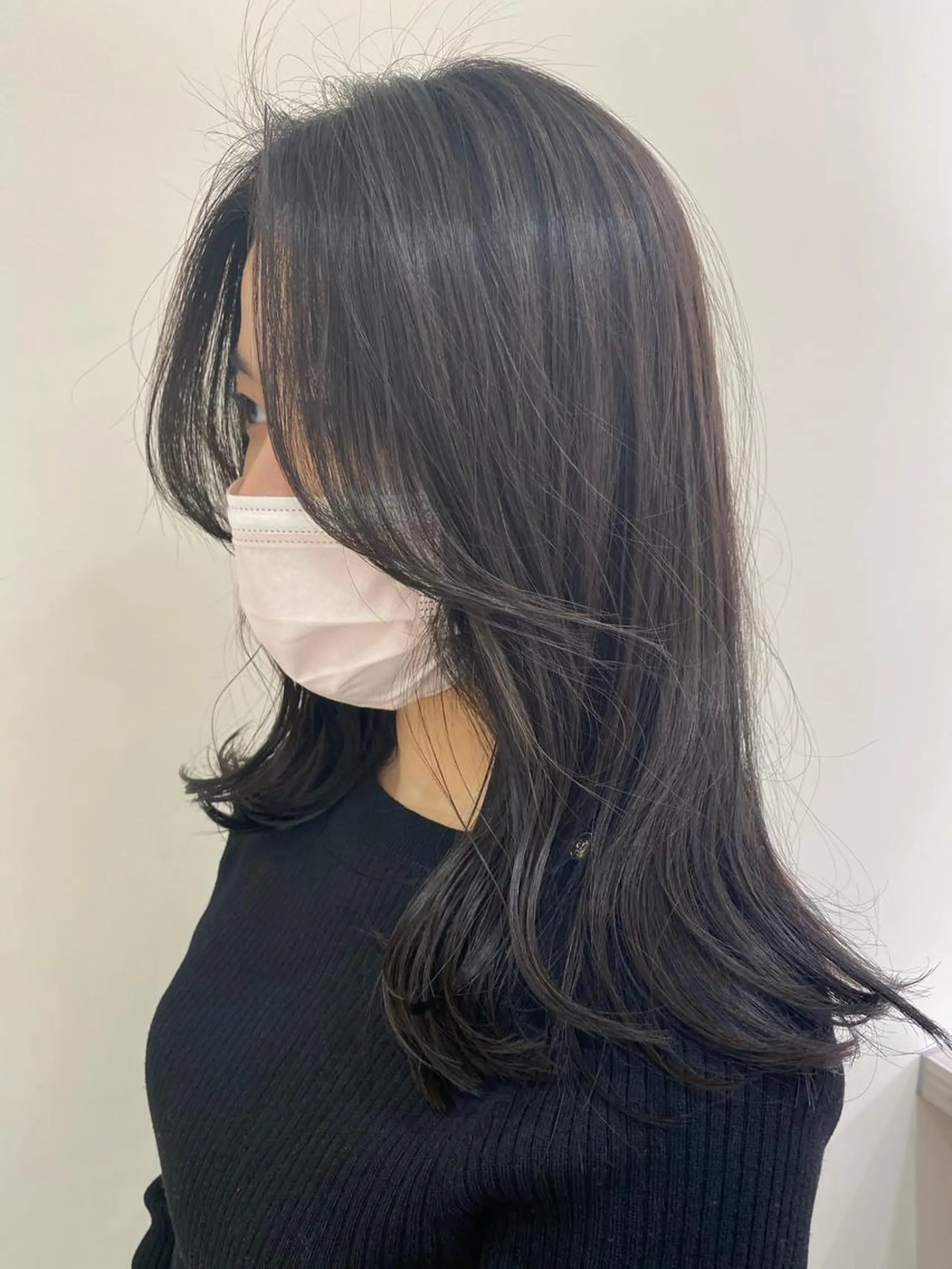 ミディアム カラー カット ヘアカラー トリートメント レイヤーカット/ ハイライト　千咲季のヘアスタイル