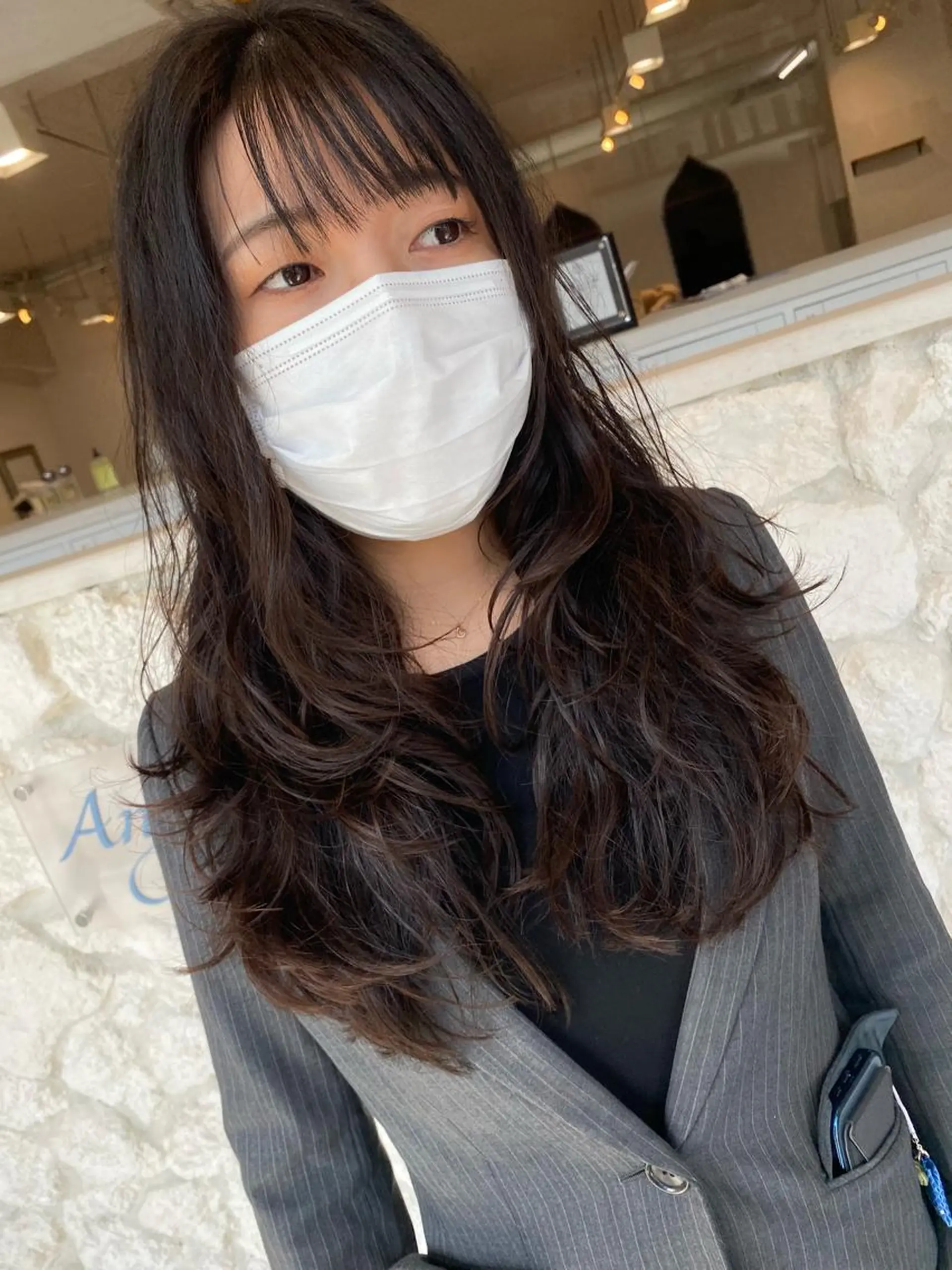 ロング パーマ カット パーマ トリートメント AngeBay.NaHa所属・饒平名 知也のヘアスタイル