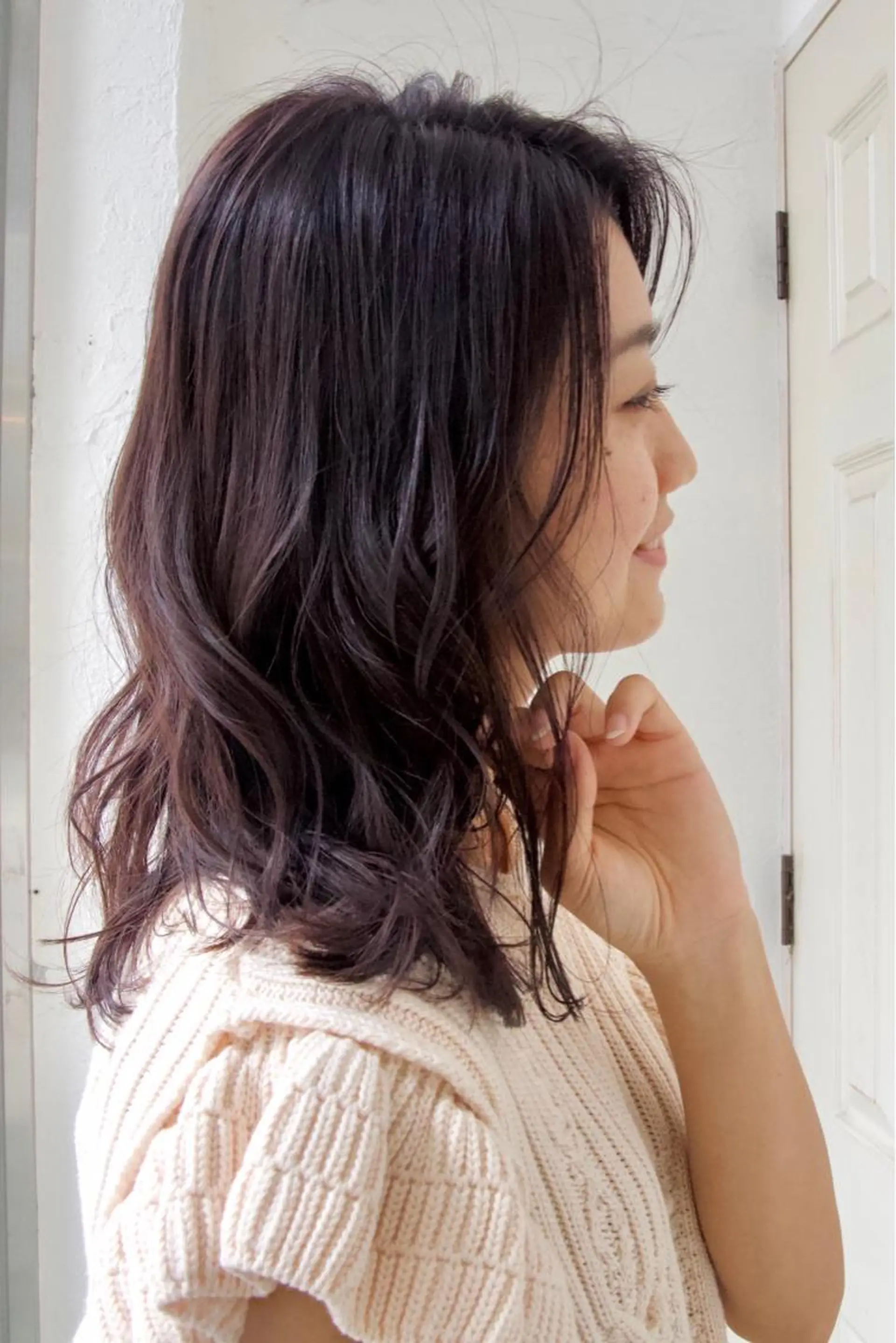 ミディアム カラー 🍑もも 🍑のヘアスタイル