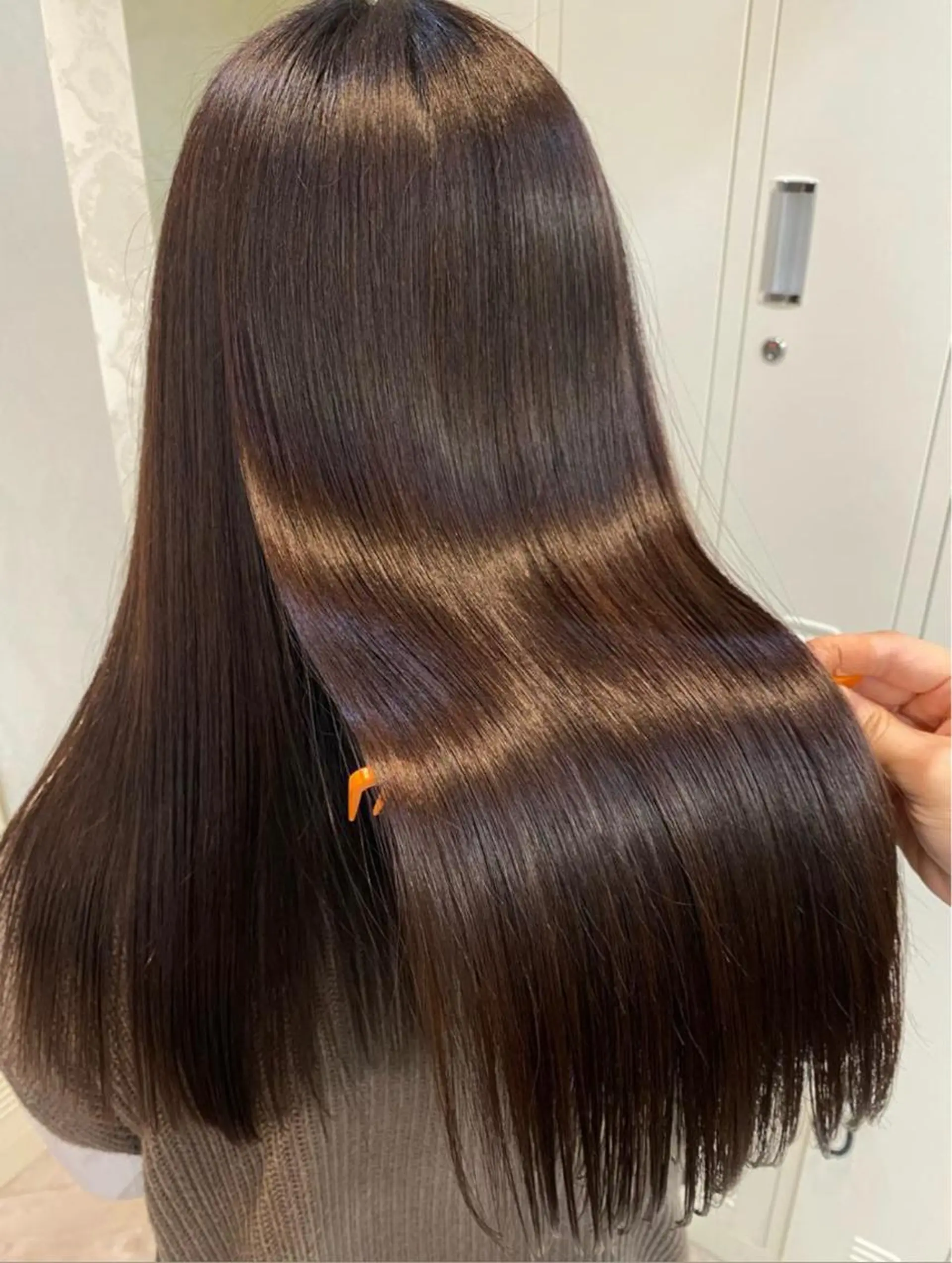 セミロング 縮毛矯正 トリートメント 酸性ストレート 酸熱トリートメント カット ヘアカラー トリートメント ココロ☀️ CLUTCH天王寺店のヘアスタイル