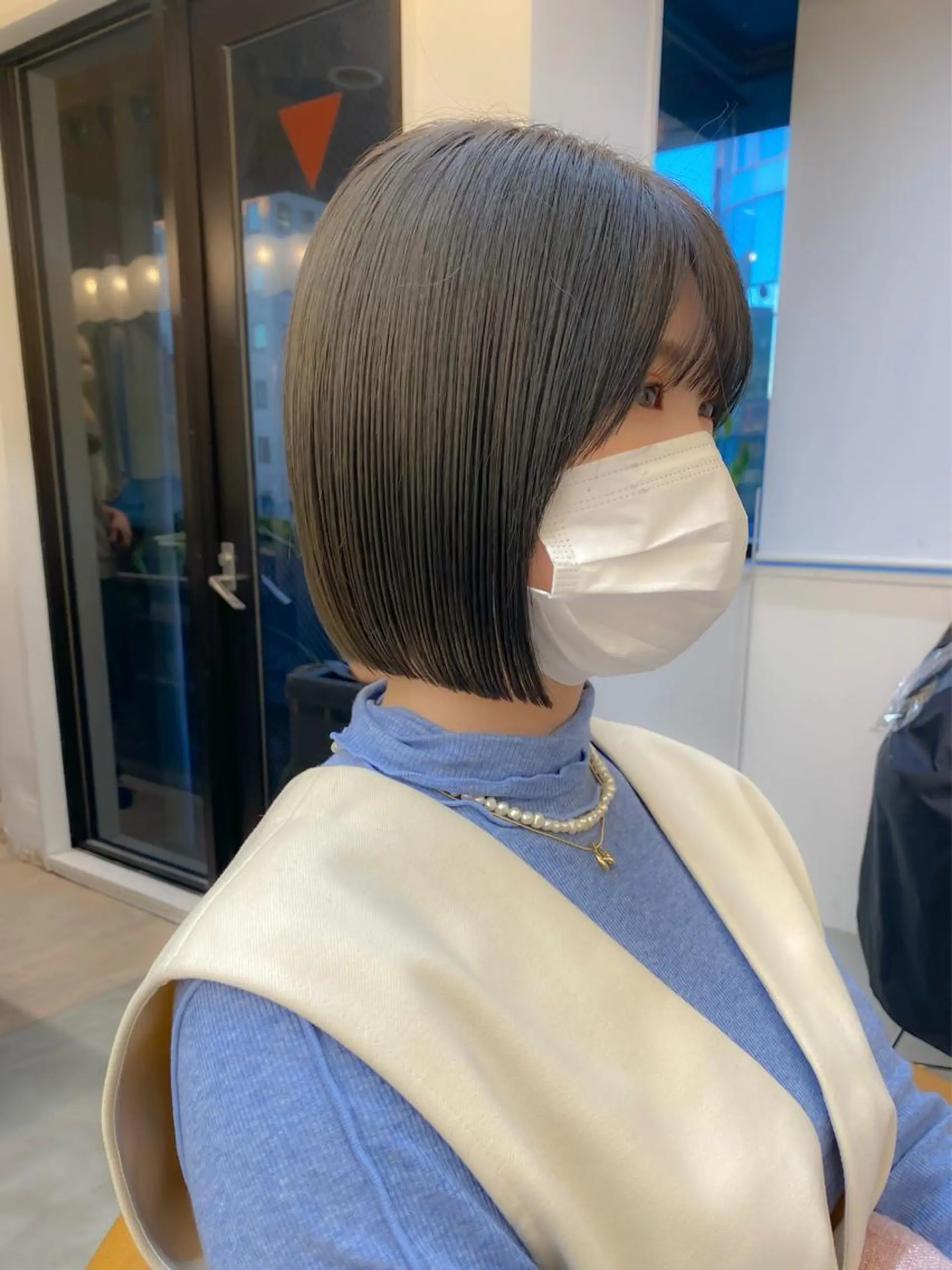 ミディアム カラー ボブ ♥️ボブ韓国風ヘア ♥️久保田夢美のヘアスタイル