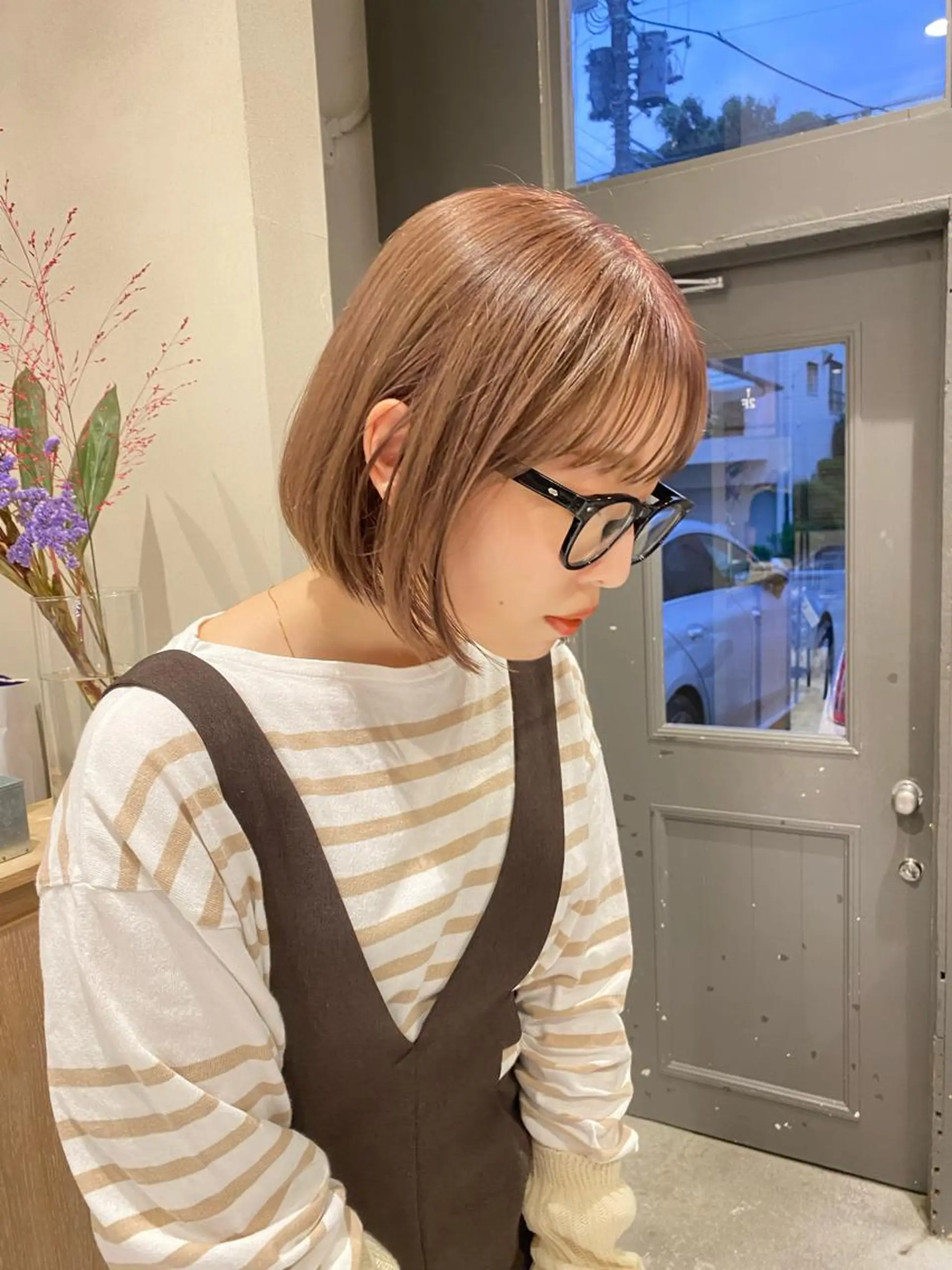 ショート カラー ボブ/ミニボブ 透明感カラーkadoのヘアスタイル