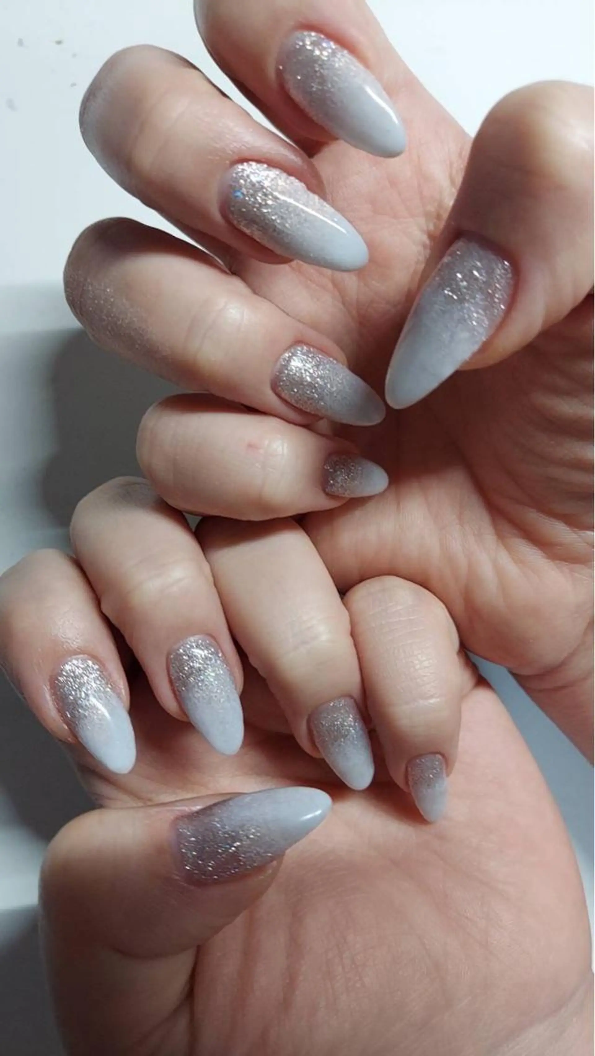 ネイル グラデーション キラキラネイル ラメ(グリッター) ロングネイル ショートネイル 鶴橋wooone nail.rieのネイルデザイン