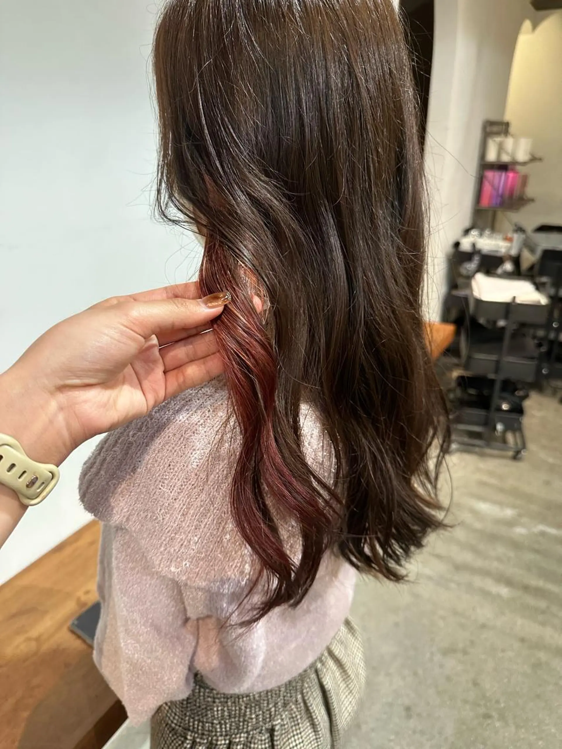 カラー イヤリングカラー ピンクカラー 🌸髪質改善🌸 小河穂香のヘアスタイル