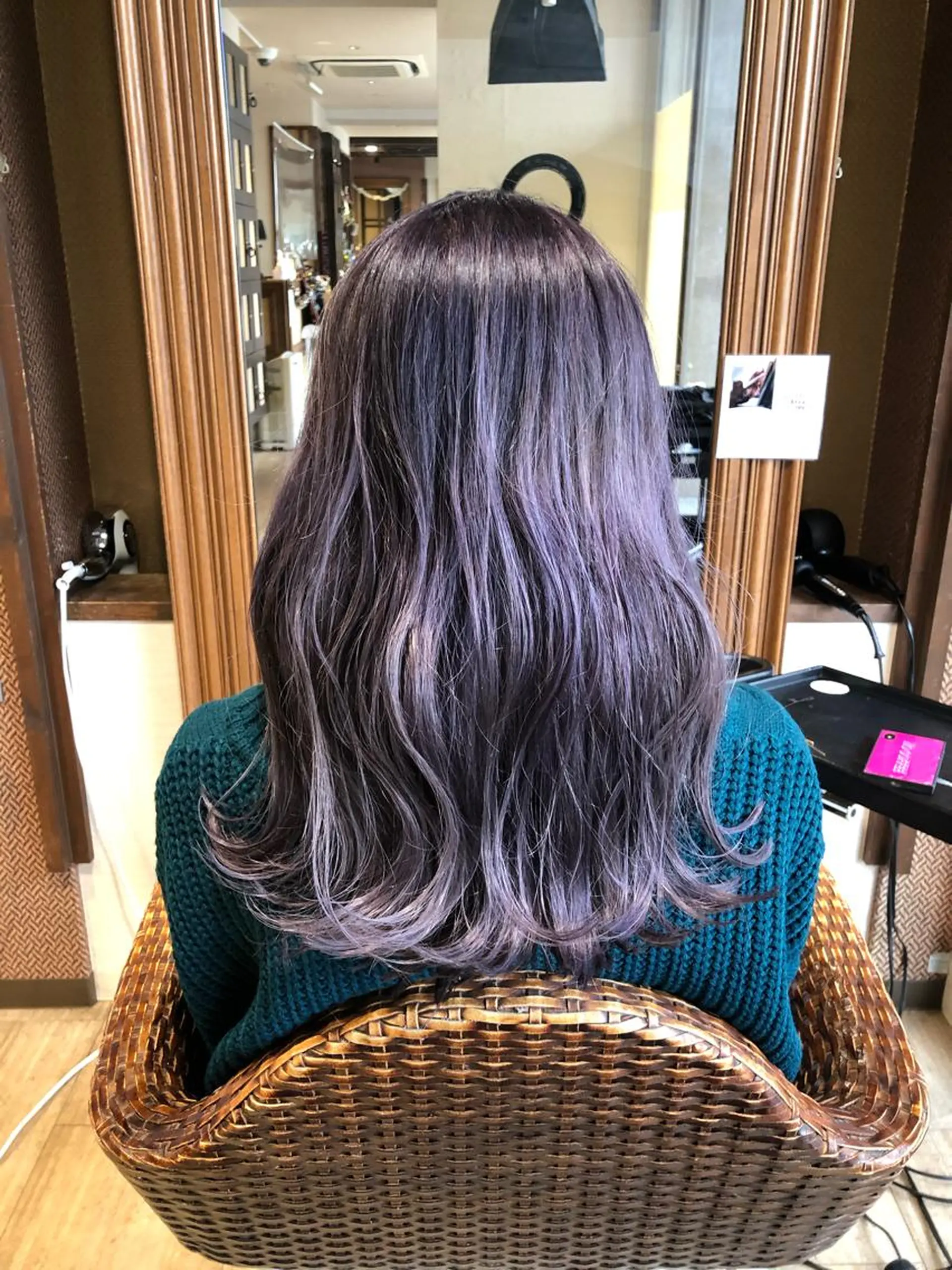 セミロング カラー ブリーチ ラベンダーカラー パーマ/ハイトーン スパイキー/神田正紀のヘアスタイル