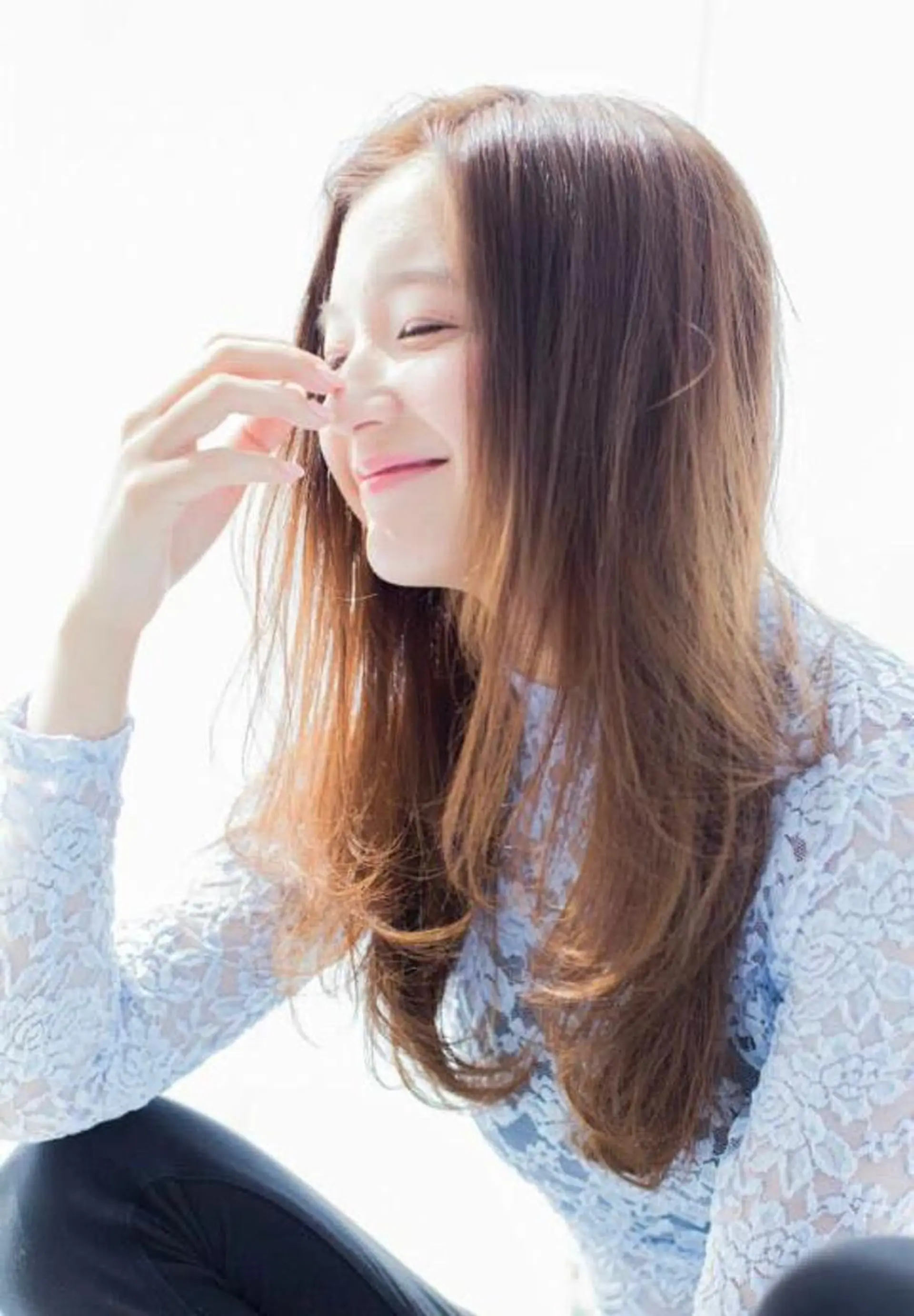 セミロング ロング カラー カット ヘアカラー トリートメント 内藤 達也のヘアスタイル