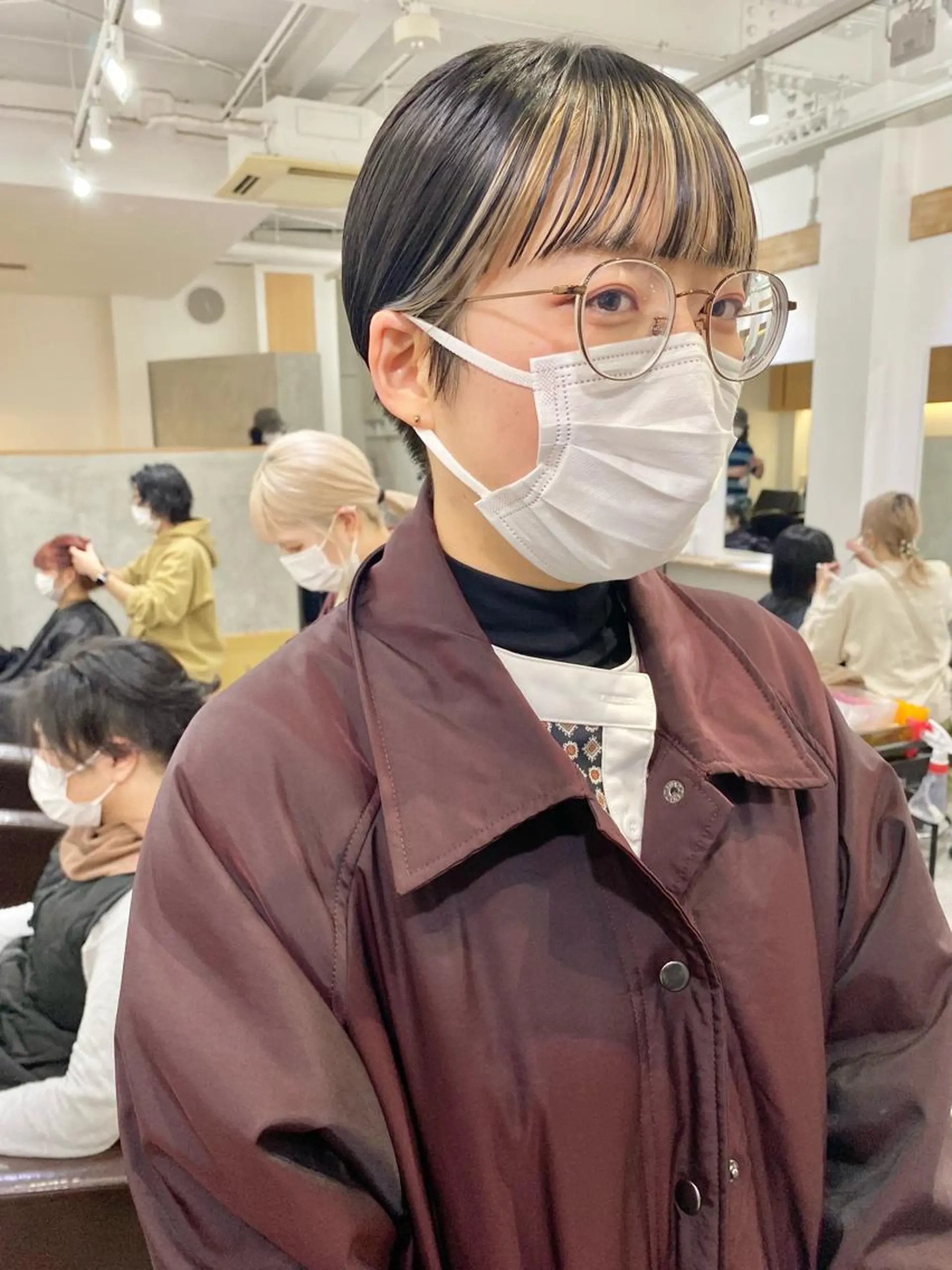 ショート カラー ショートヘア カット ヘアカラー トリートメント 森貴裕/ベージュ/ パーマ/オリーブのヘアスタイル