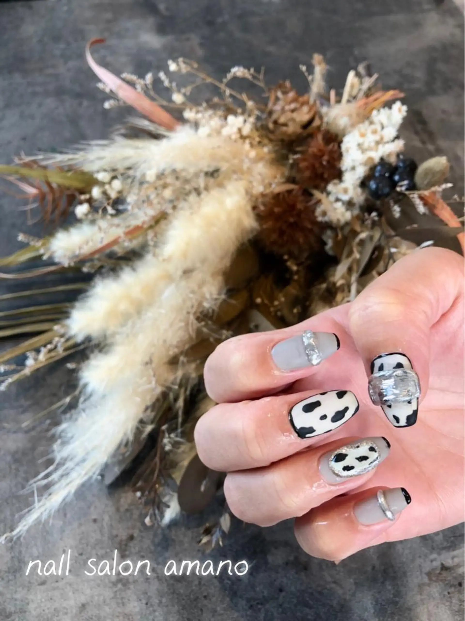 ネイル フラワーネイル ジェルネイル 大理石ネイル(マーブル) ニュアンスネイル シンプルネイル nail salon amanoのネイルデザイン