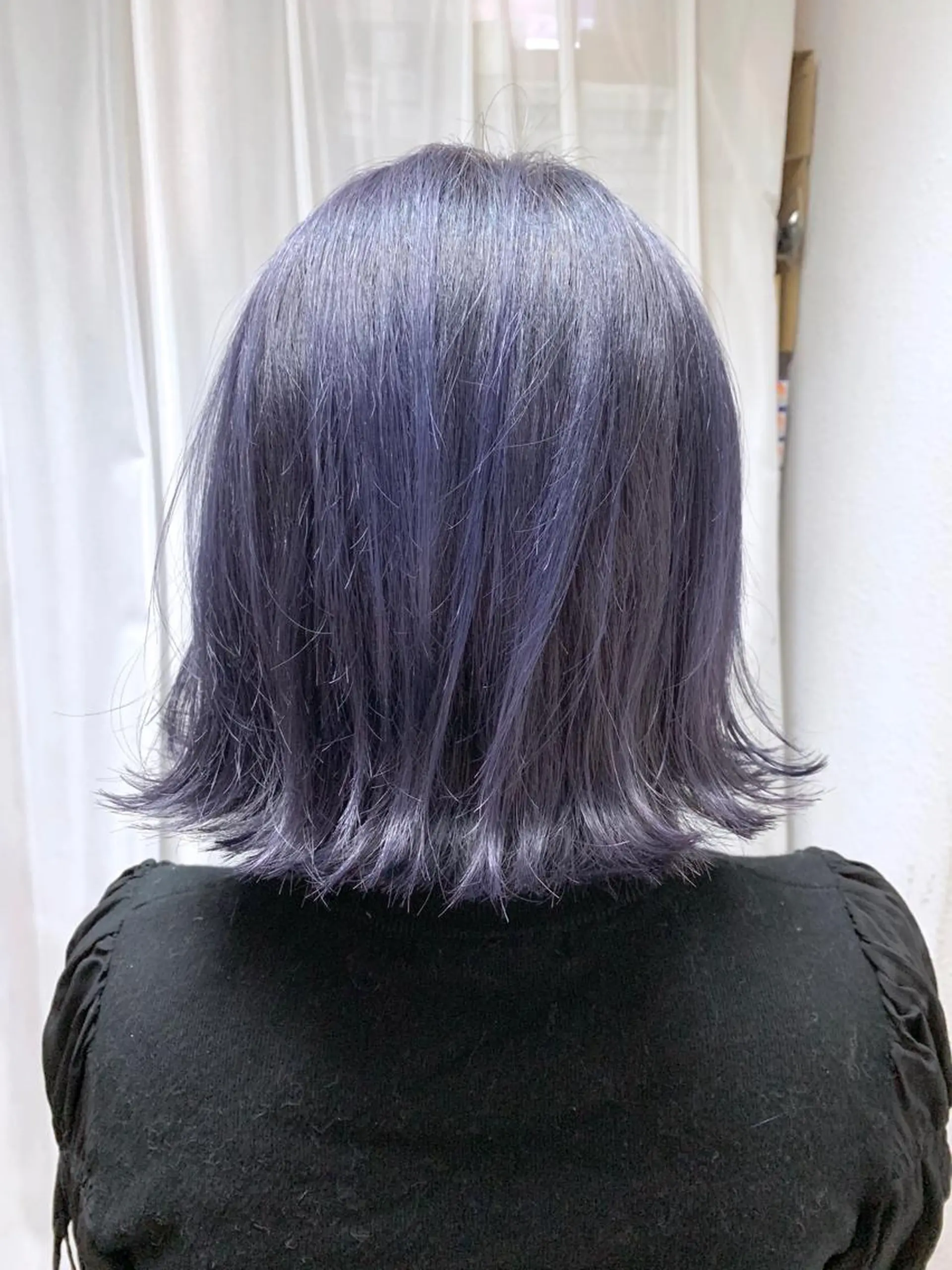 ミディアム カラー パーマ ヘアアレンジ アディクシーカラー アッシュ パープルカラー パープルアッシュ ヘアカラー トリートメント 縮毛矯正/美髪 髪質改善/石田幸輔のヘアスタイル