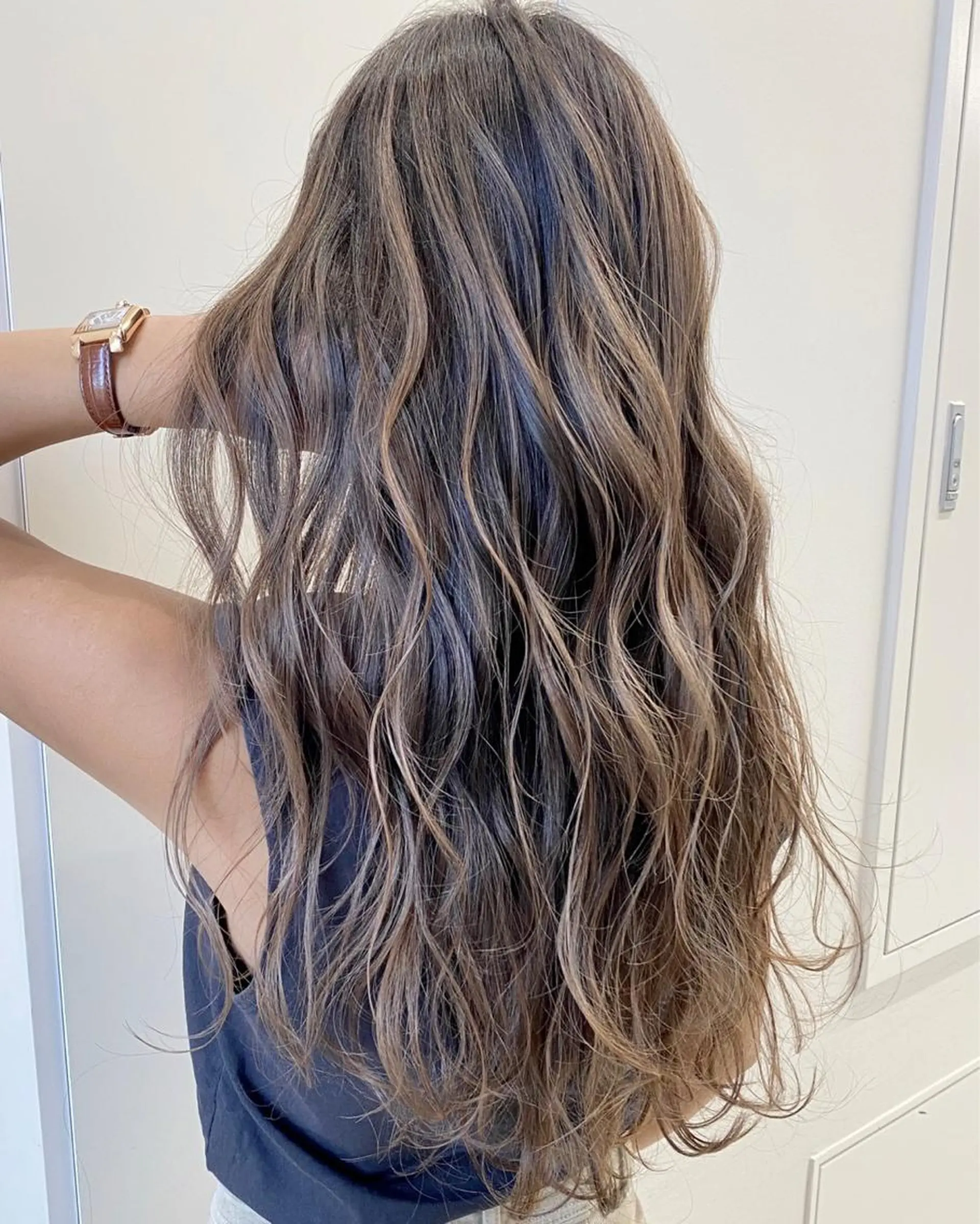 ロング カラー ハイライトカラー ハイライト ヘアカラー トリートメント opus 店長大和 レイヤー/赤み消しのヘアスタイル