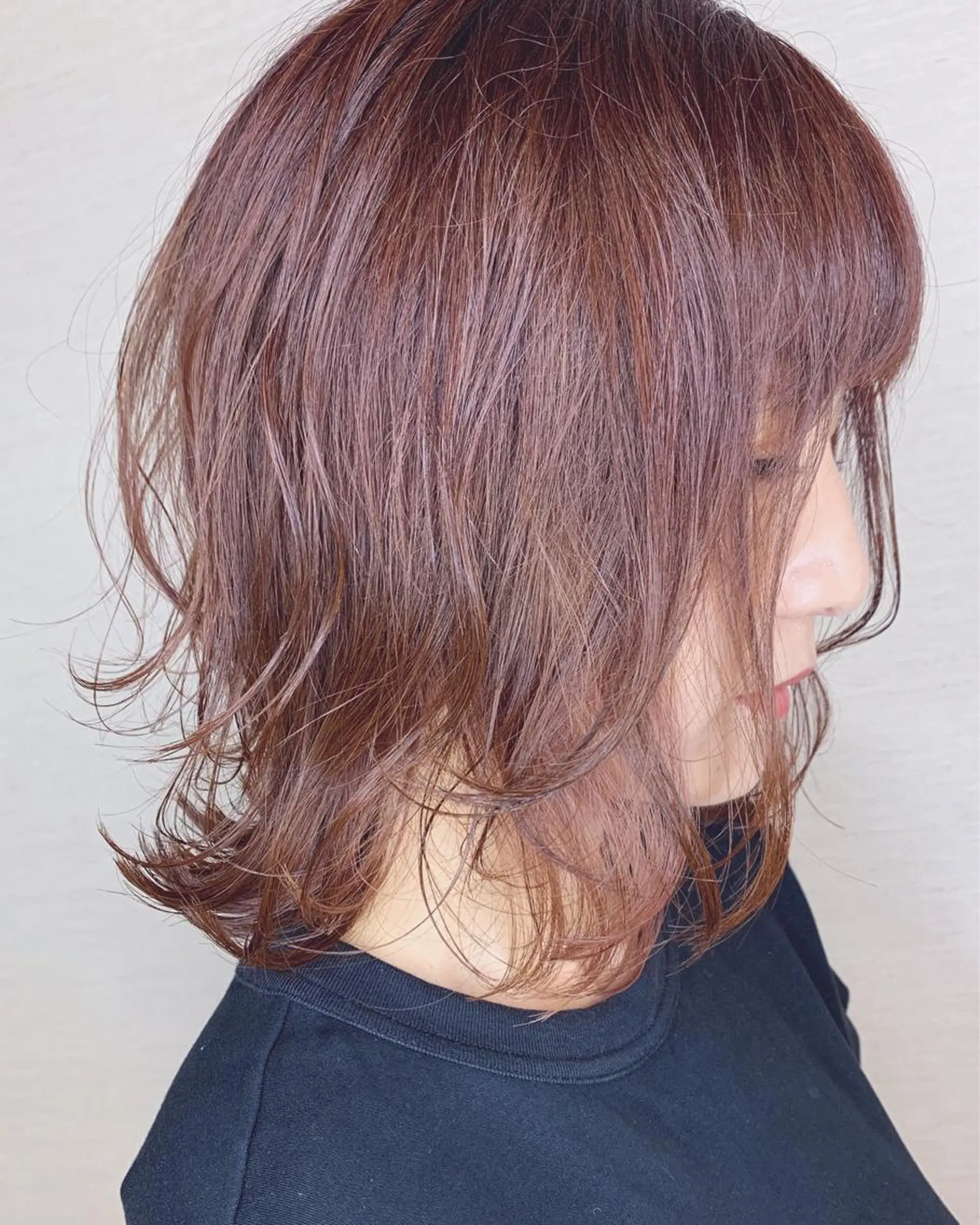 ミディアム カラー 韓国レイヤーカット/ ダブルカラーのヘアスタイル