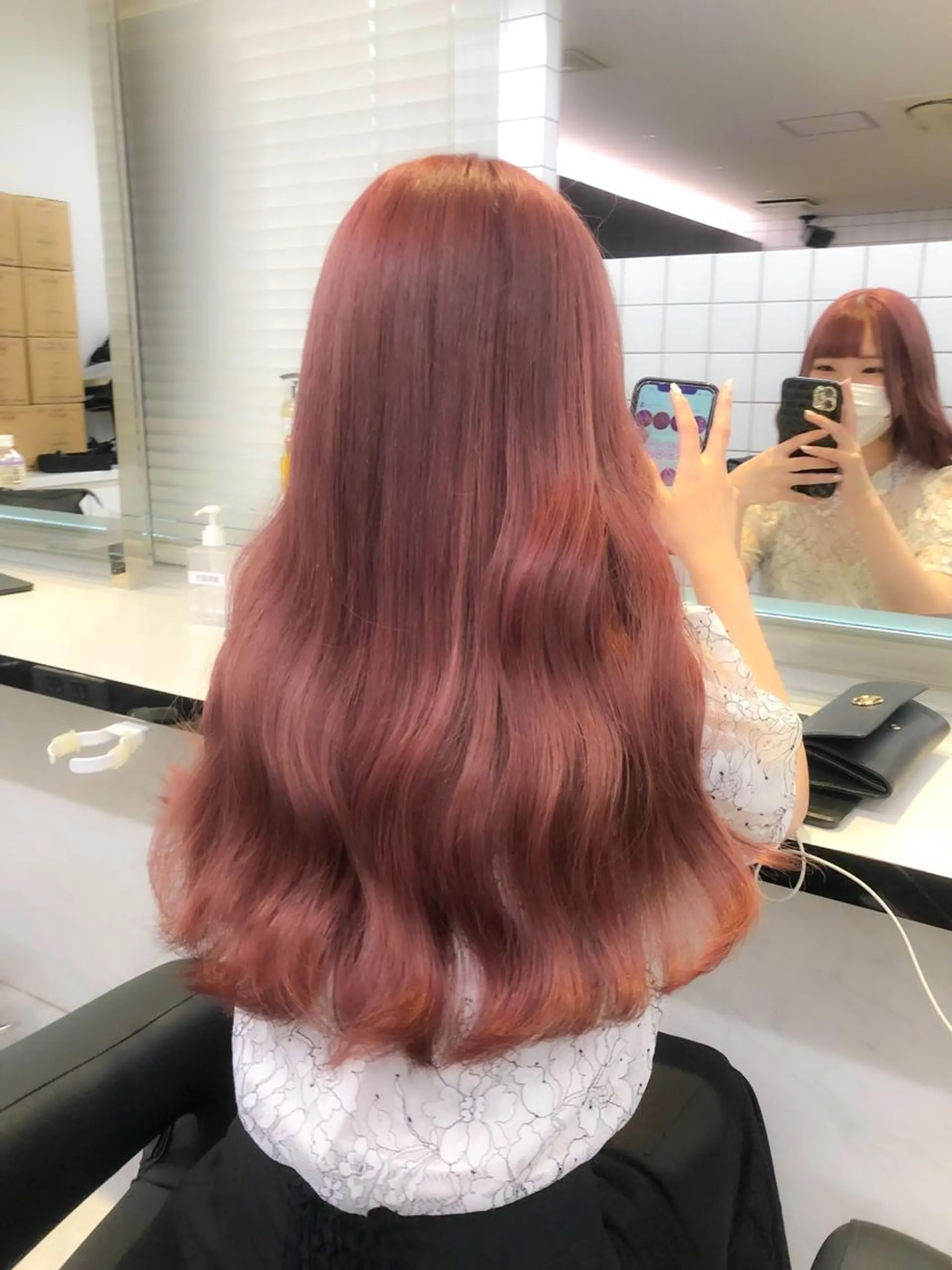 セミロング カラー ヘアカラー トリートメント ヘッドスパ ヘアセット 透明感/艶髪/💖 トレンドスタイル💖のヘアスタイル