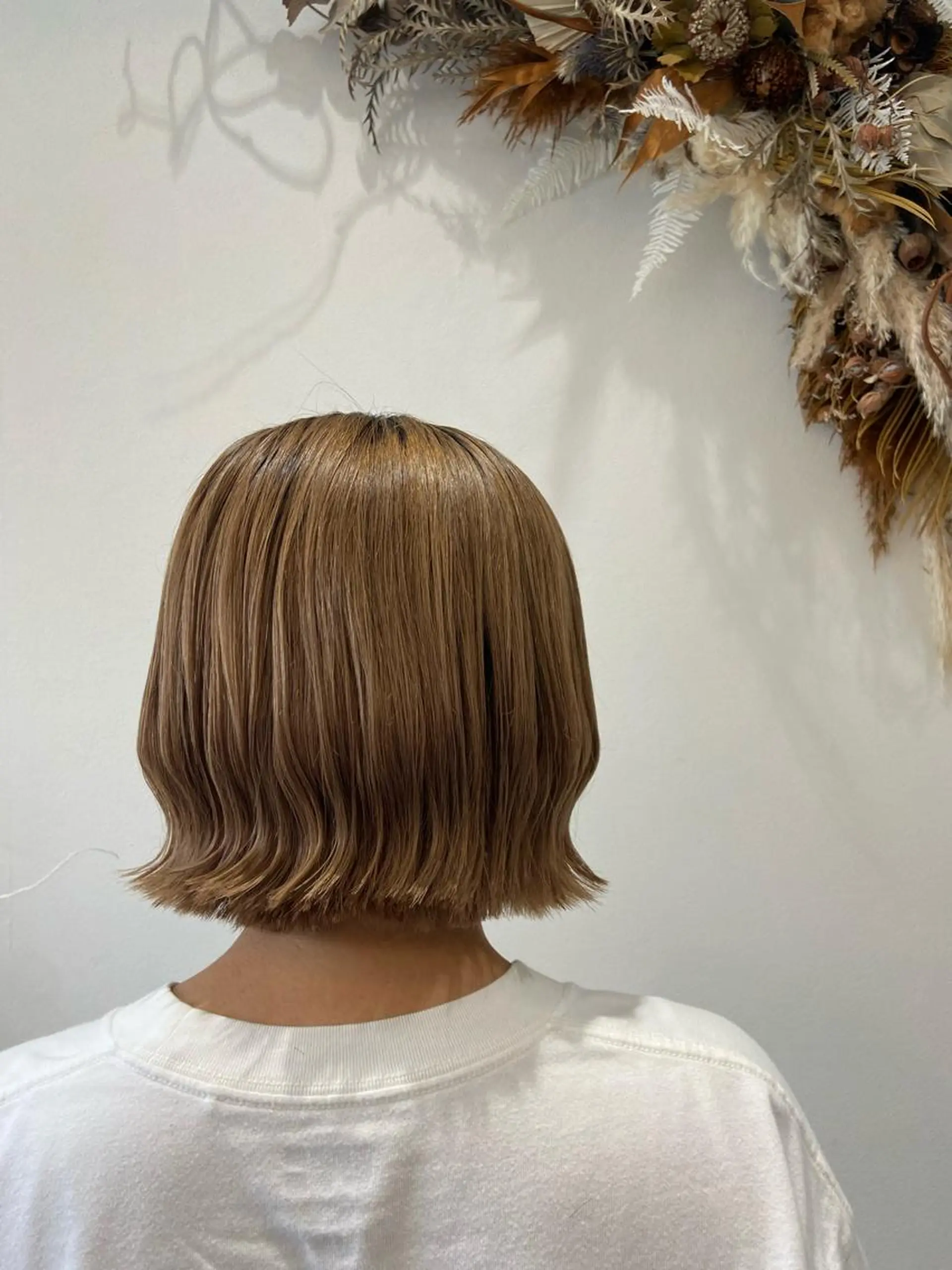 ショート 切りっぱなしボブ ボブ トリートメント 三木　英音 bisouhairのヘアスタイル