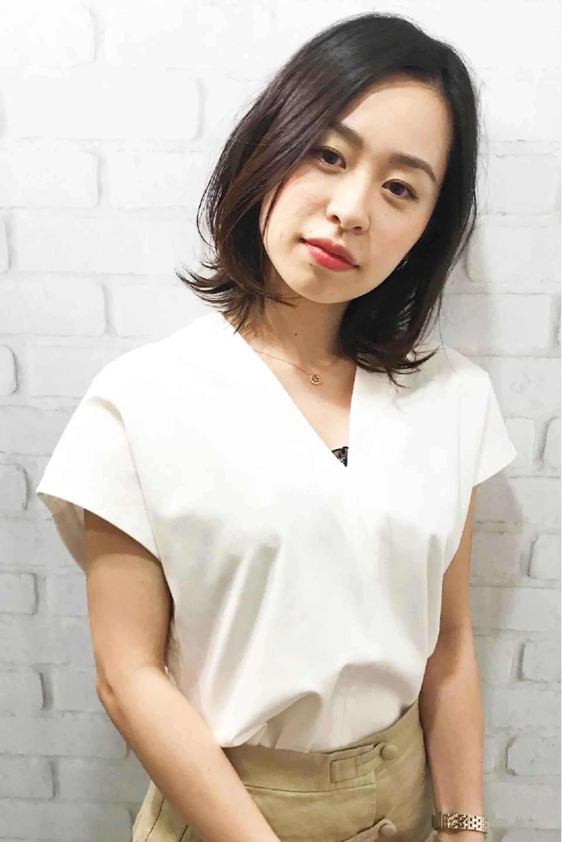 ミディアム カラー パーマ ミディアムパーマ 伸ばしかけ ⭐️バッサリカット モデル募集⭐️佐野のヘアスタイル