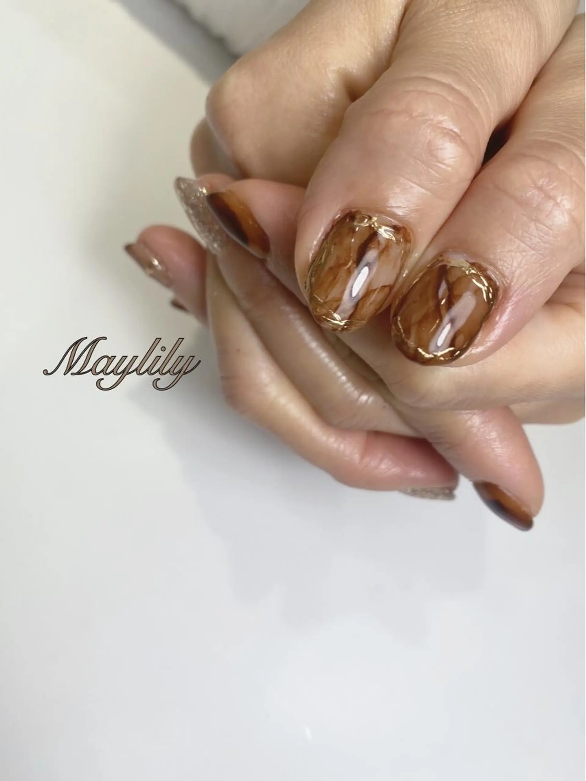 ネイル 持ち込み ハンドネイル Nail care salon Maylily所属・Nail salon Maylilyのネイルデザイン