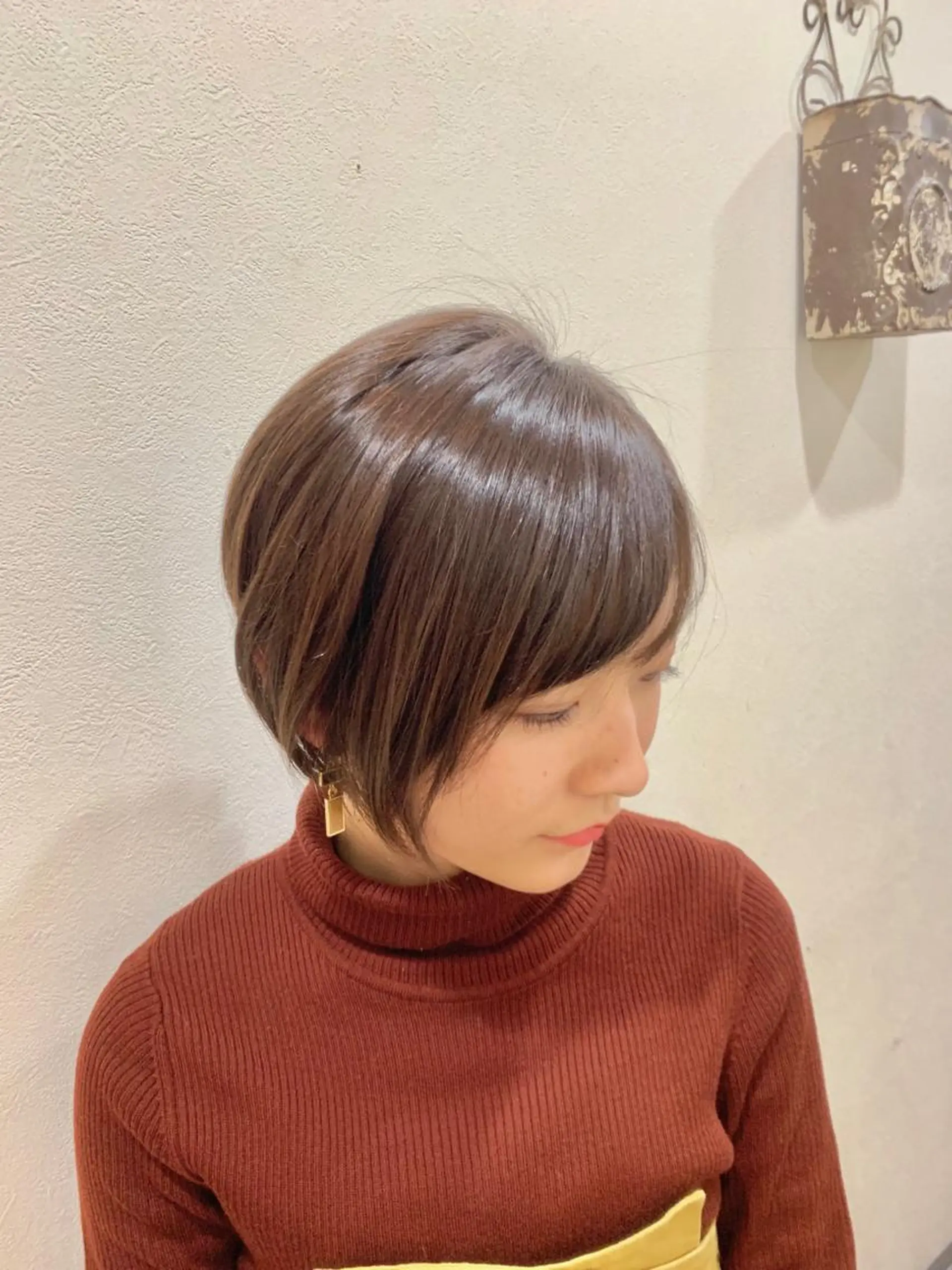 ショート パーマ カット 縮毛矯正 トリートメント 透明感/ 美髪矯正/田中恭のヘアスタイル