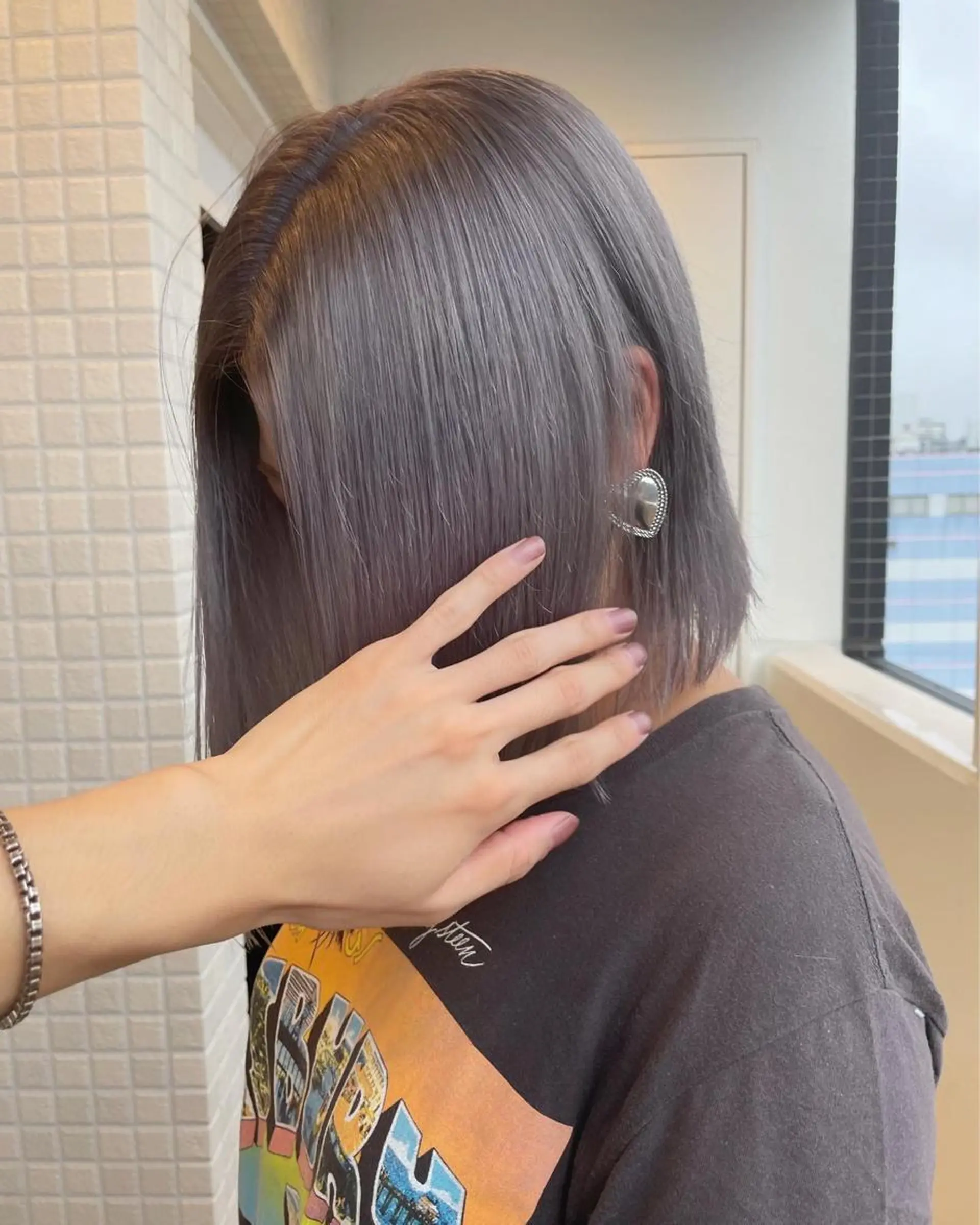 ミディアム カラー メンズ特化 パーマ/オザワのヘアスタイル