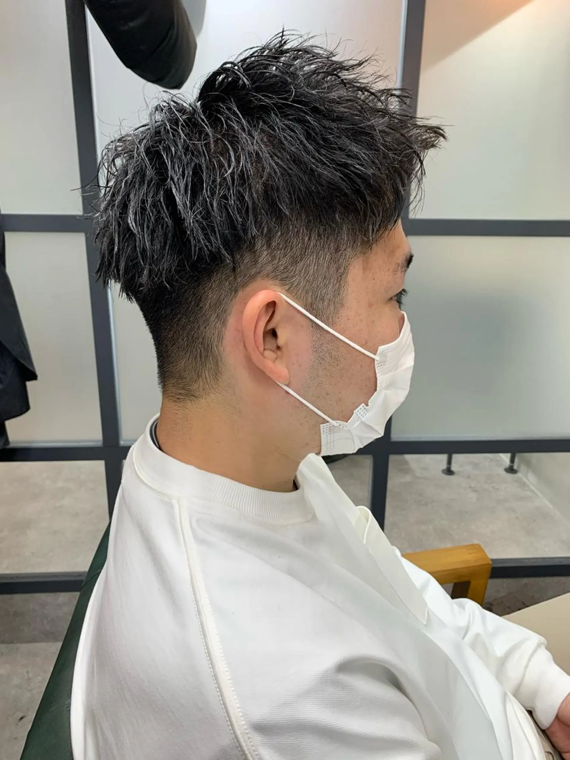 ショート パーマ メンズ カット パーマ 【S.BROOM】 店長　西川徹のヘアスタイル