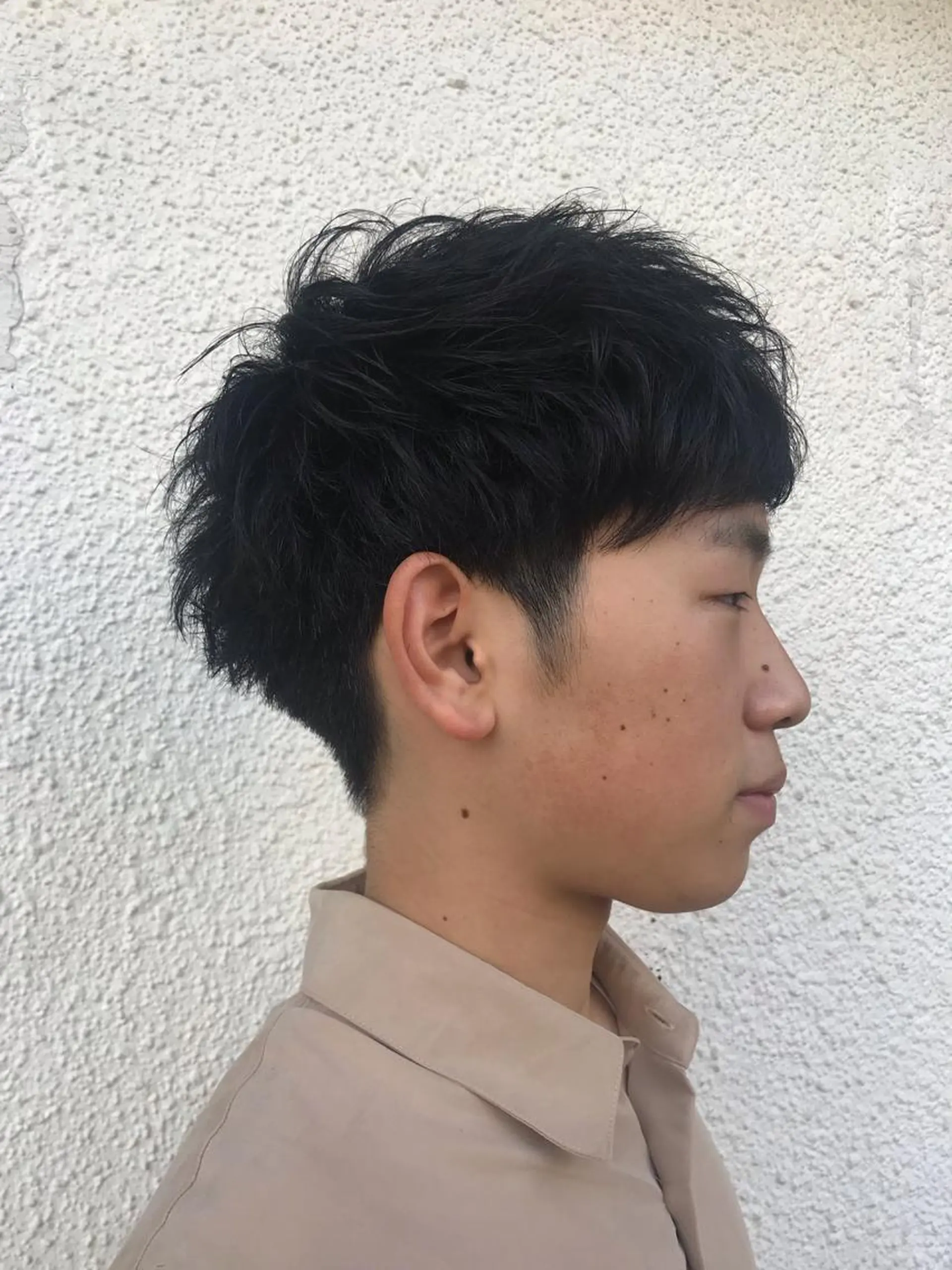 ショート カラー パーマ メンズ ニュアンスパーマ/ レイヤー/茶屋町のヘアスタイル