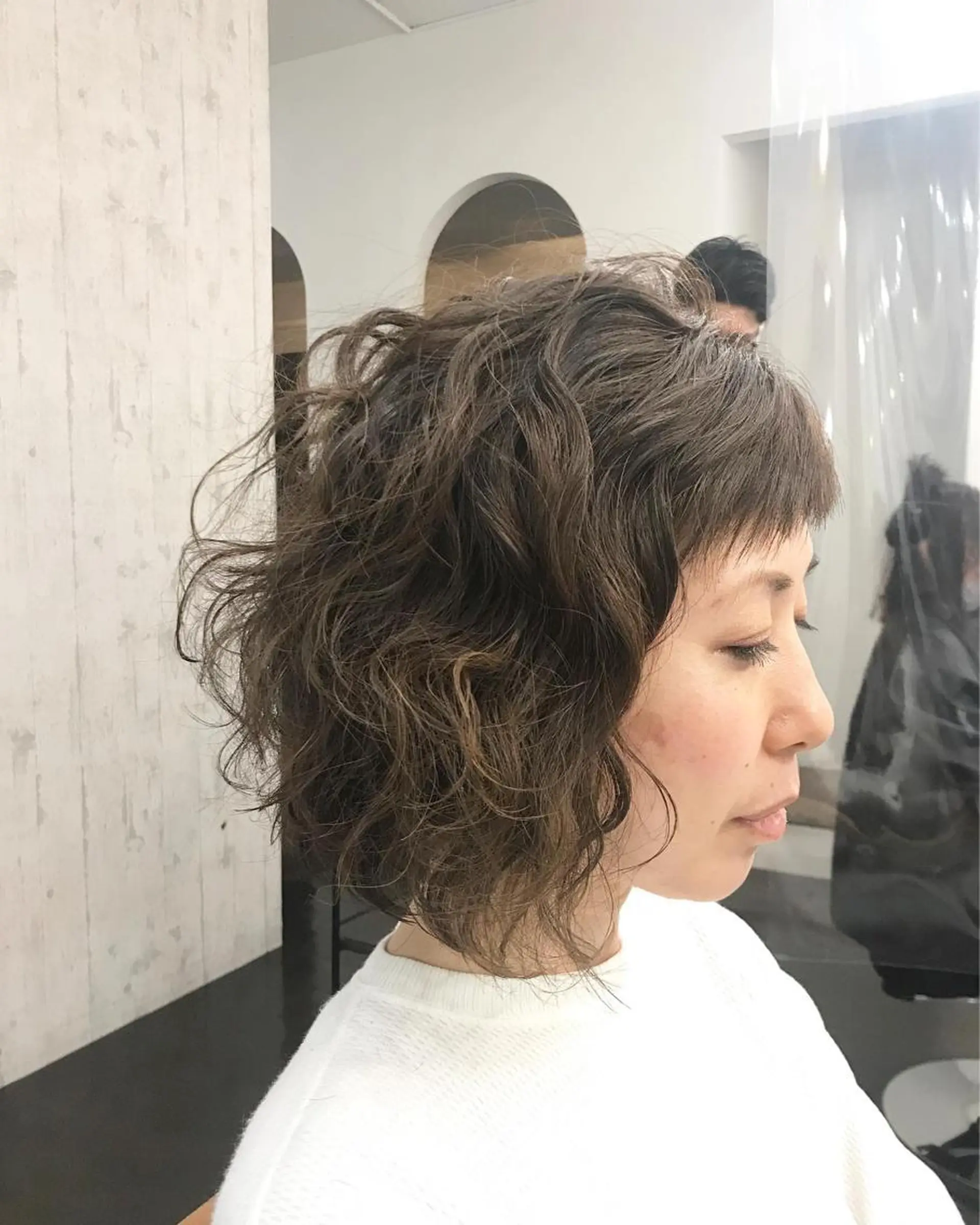 ミディアム ミディアムパーマ カット パーマ ヘッドスパ ヘアセット 【店長】ショート 似合わせ🦩相羽里美のヘアスタイル