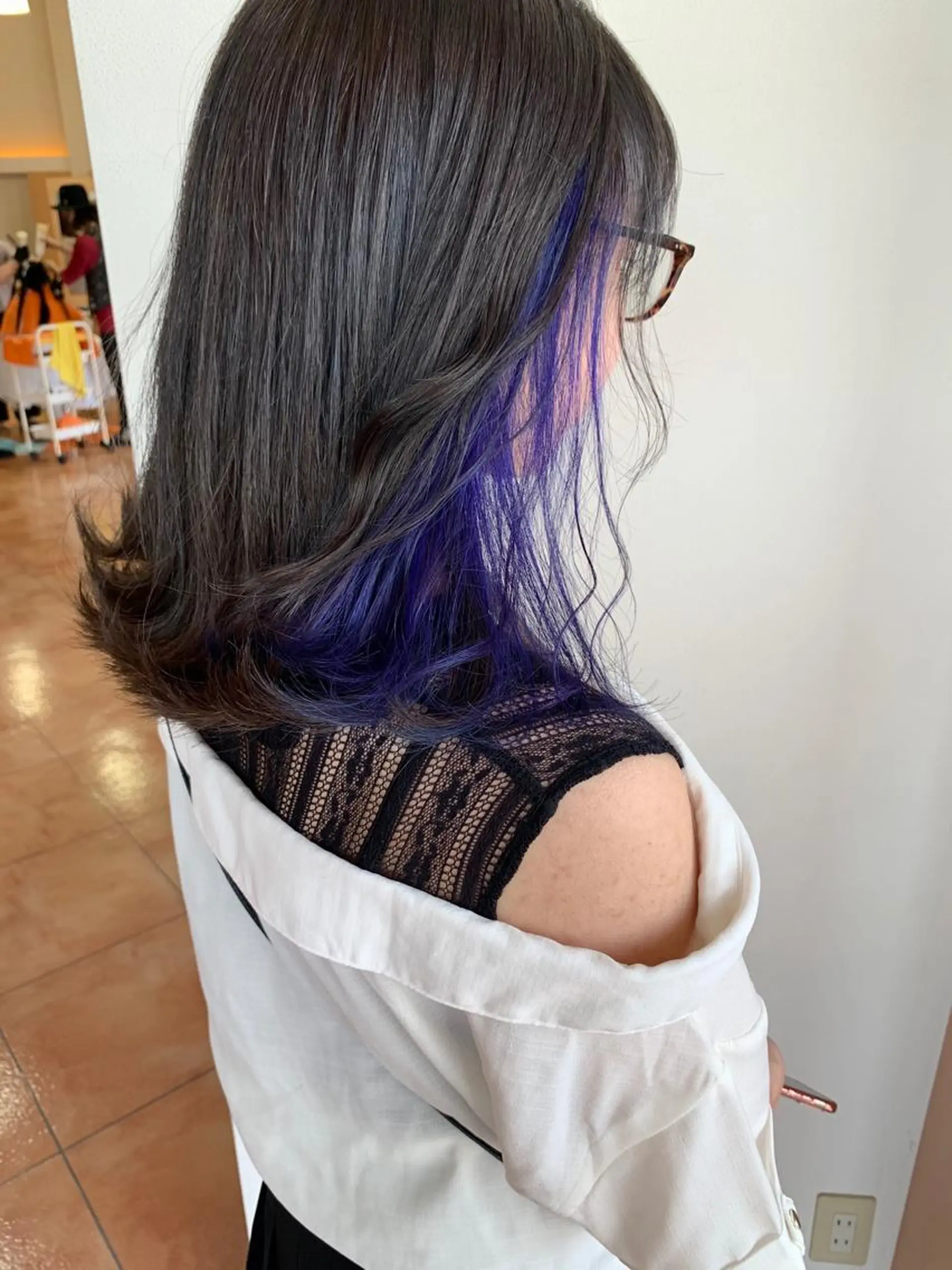 ミディアム カラー ブルーカラー ブルーラベンダー ラベンダーカラー ヘアカラー トリートメント karen ☺︎のヘアスタイル