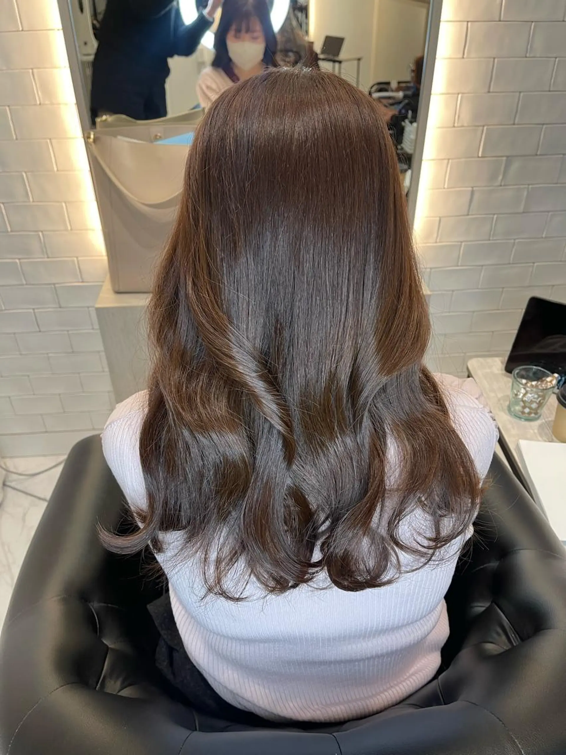 セミロング カラー カット ヘアカラー トリートメント emi/髪質改善/ 韓国風/艶カラーのヘアスタイル