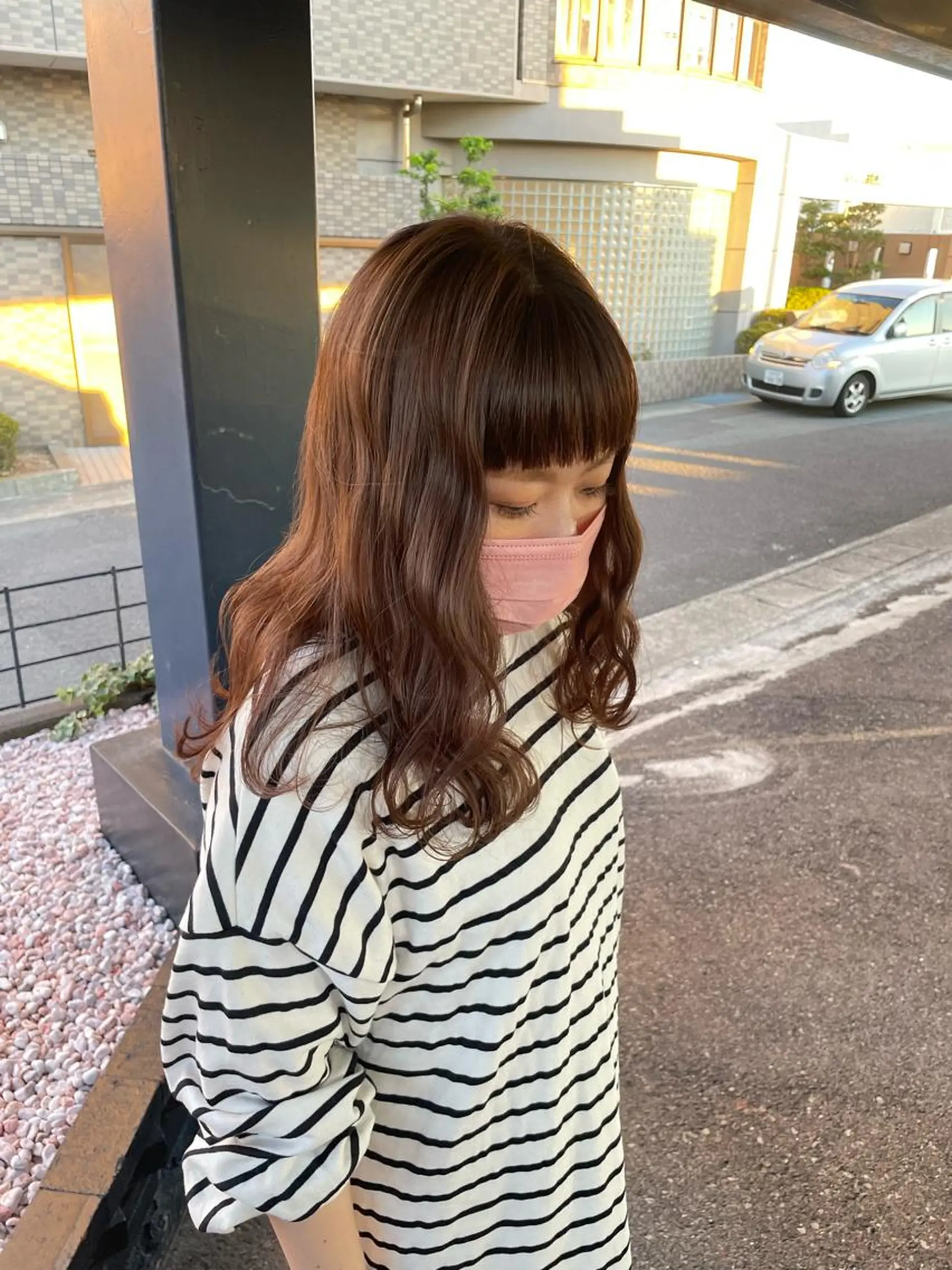 セミロング カット ヘアカラー トリートメント 大谷 哲基のヘアスタイル
