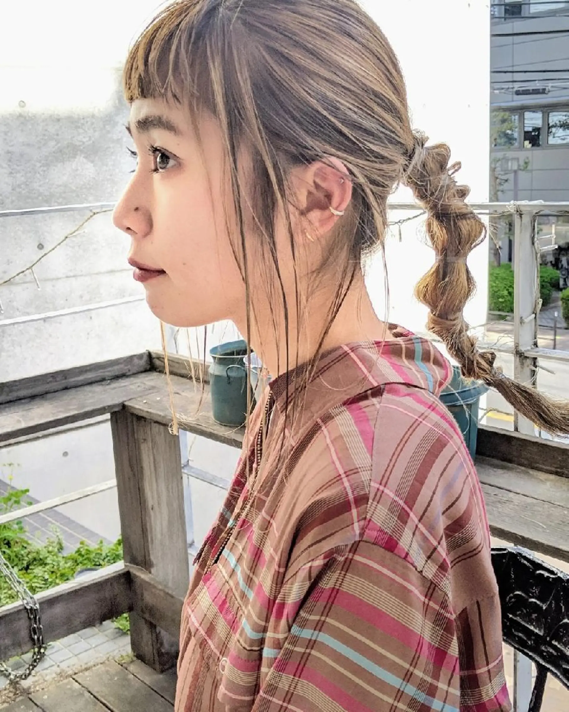 セミロング カラー ヘアアレンジ ハイライトカラー ハイライト カット ヘアカラー トリートメント mowen RUIのヘアスタイル