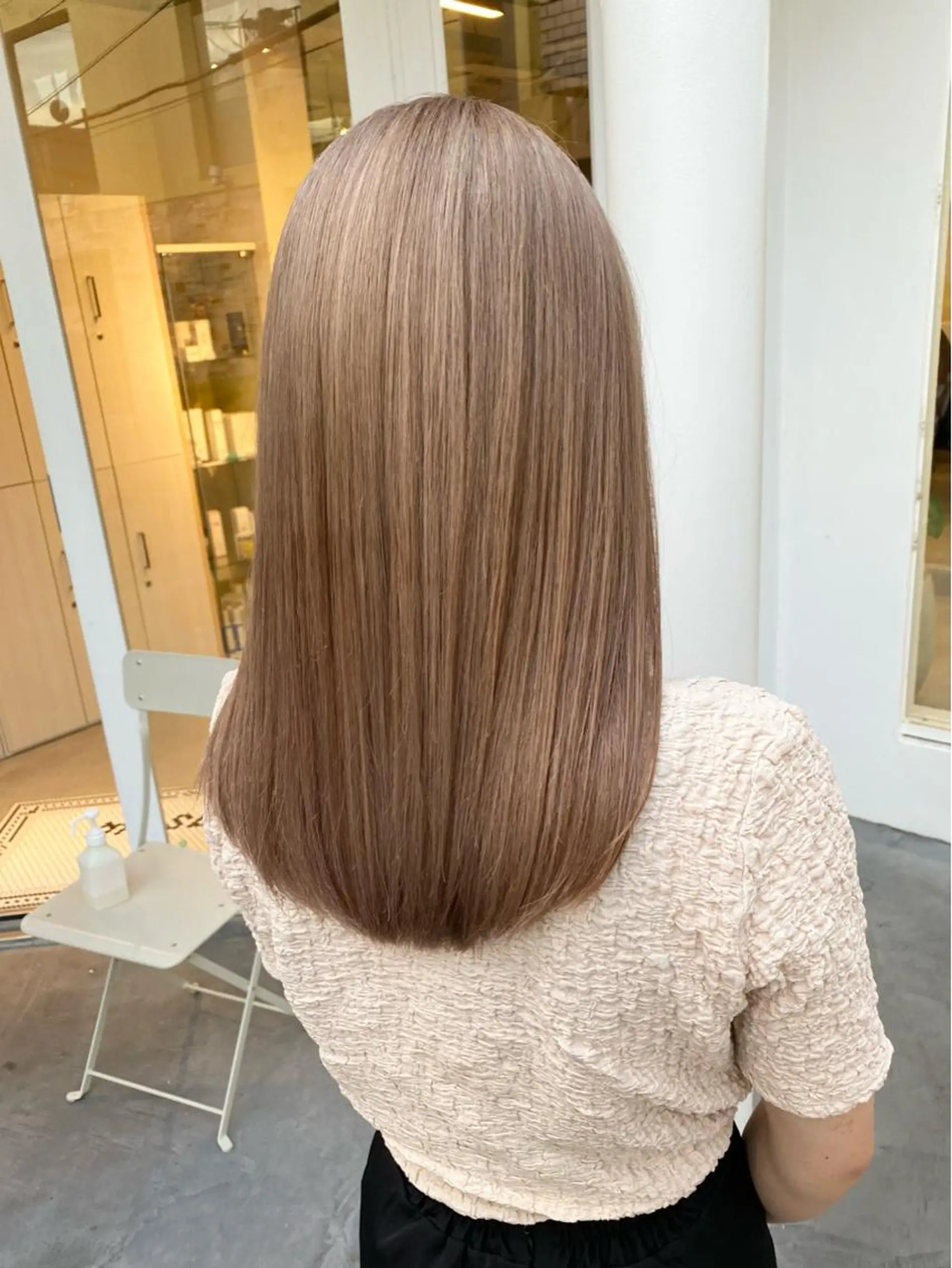 セミロング カラー カット ヘアカラー トリートメント ハイトーン×似合わせ 🌱中川慎之介のヘアスタイル