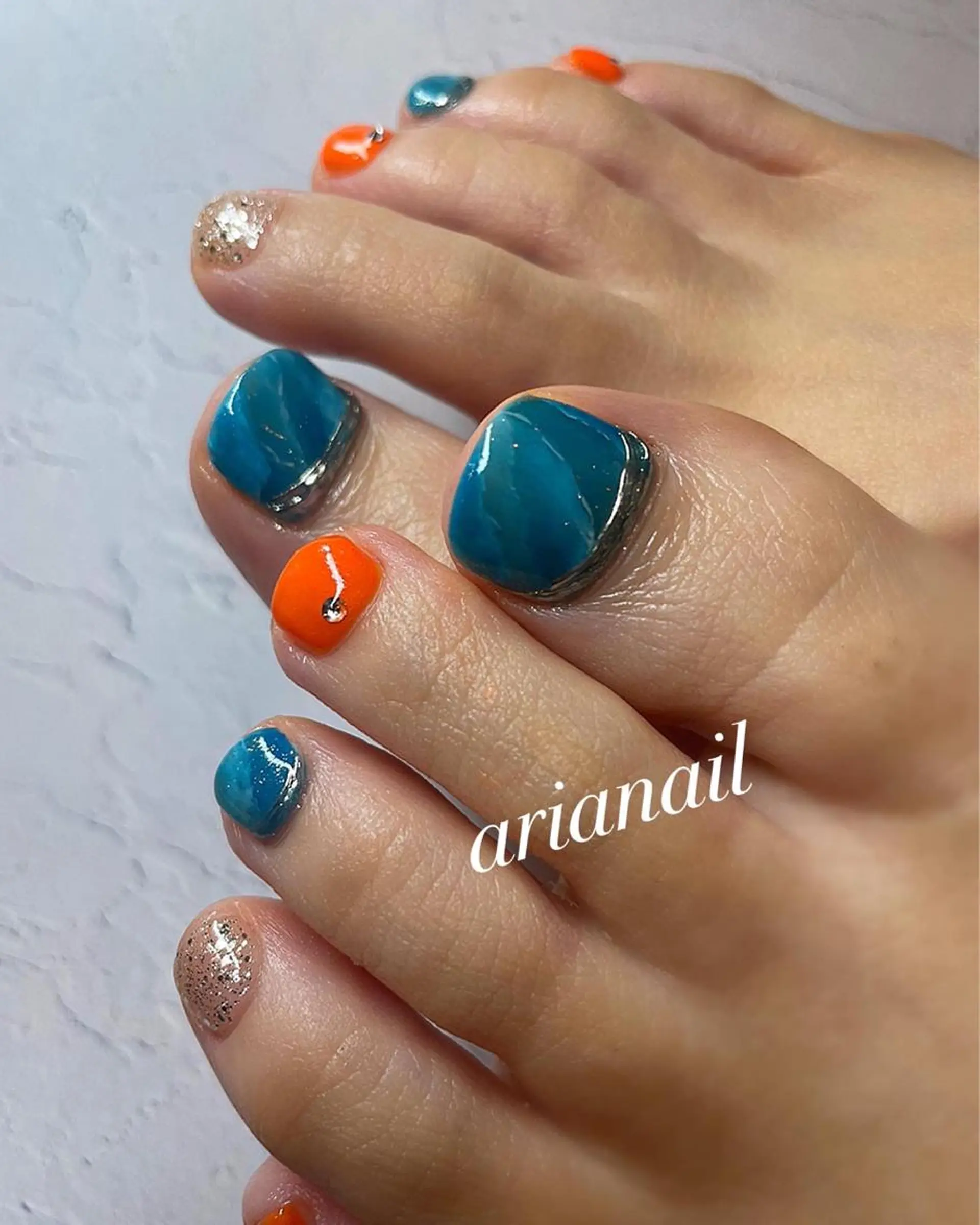 ネイル ブルー sawasaki kotomiのネイルデザイン