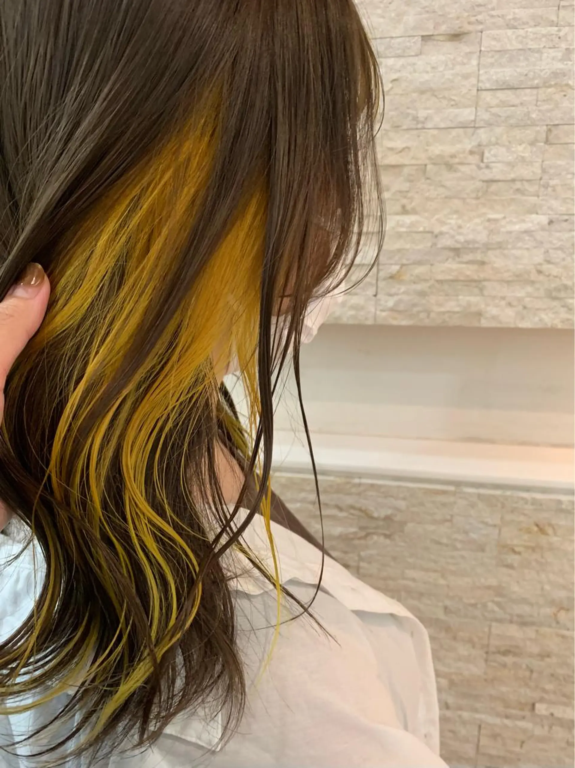 ロング カラー イエローカラー ✄折橋 彩花🐶🍑のヘアスタイル