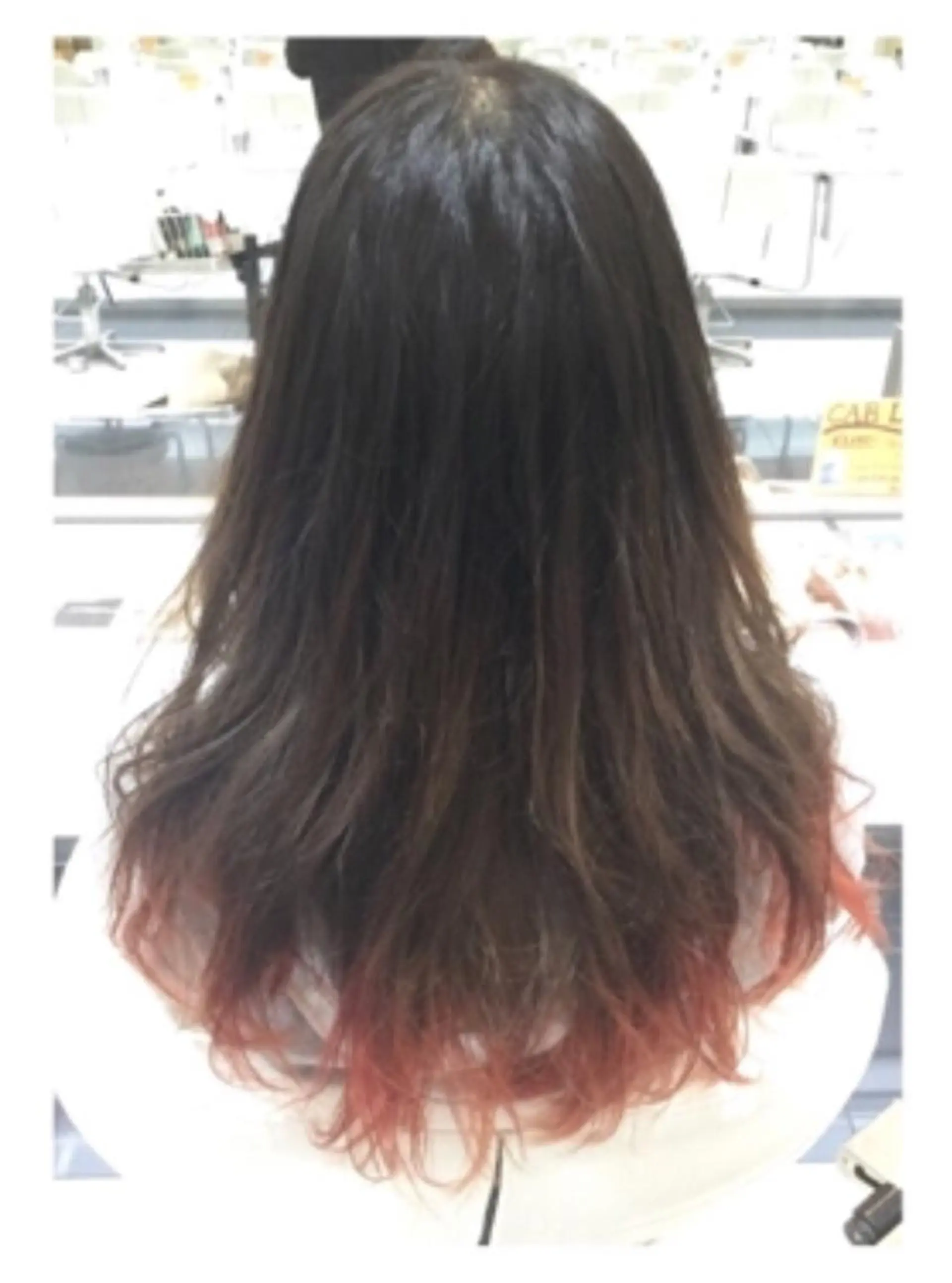 カラー レッドカラー 透明感カラー 松田晃代のヘアスタイル