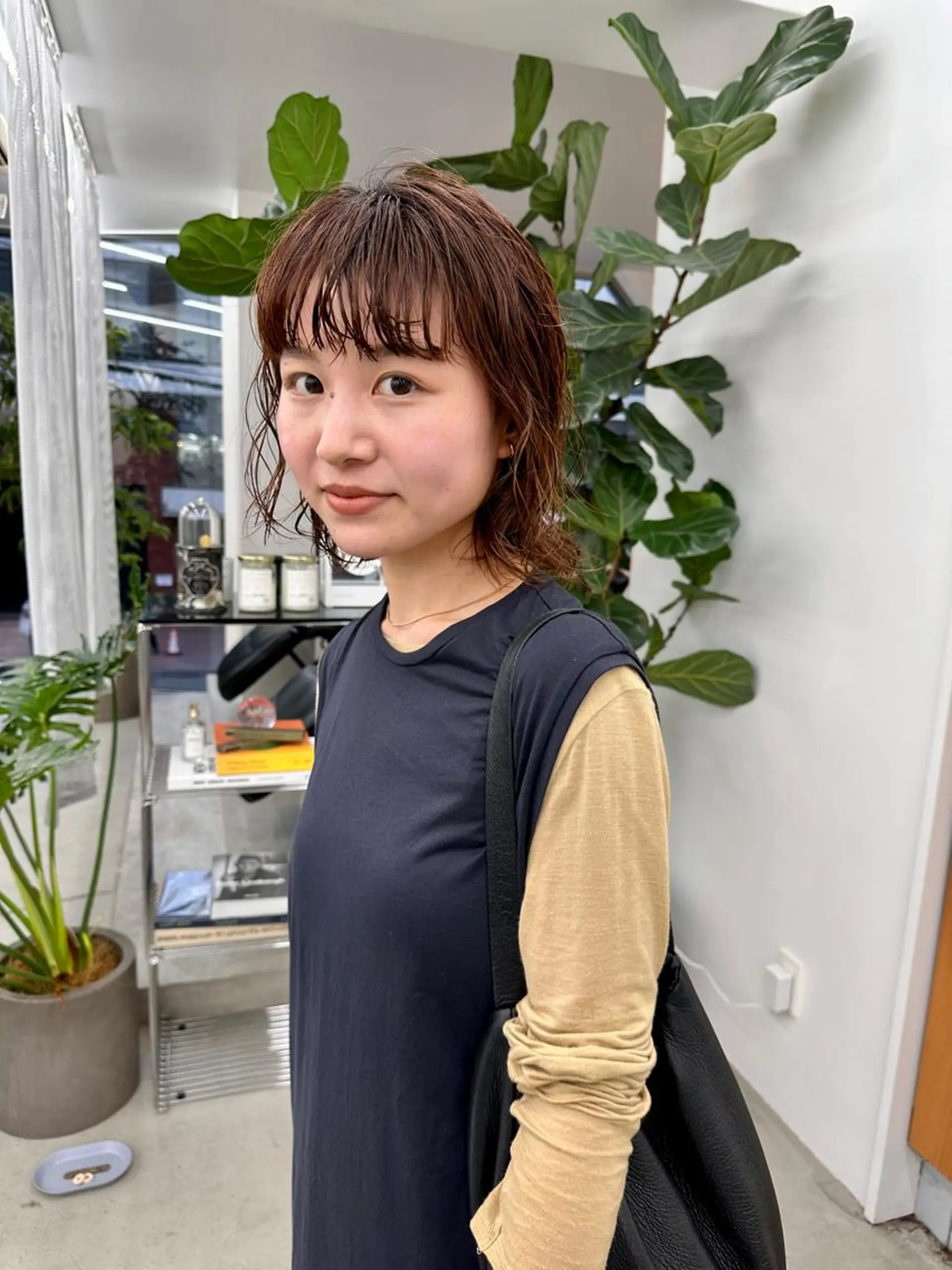 ショート カラー パーマ ニュアンスパーマ カット パーマ トリートメント ボブ/レイヤー/ケア パーマ/リュウタのヘアスタイル