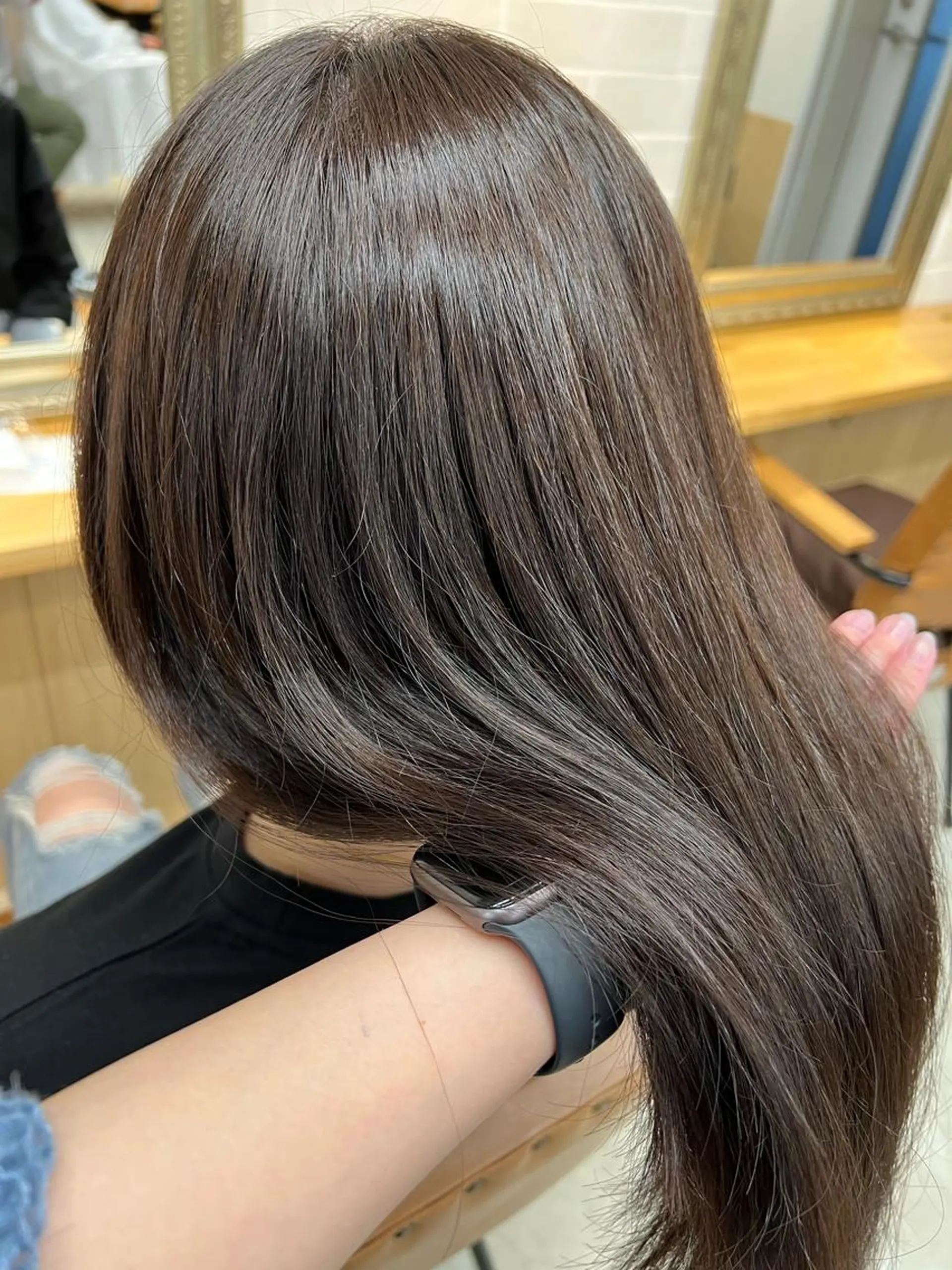 ロング カラー ブラウンカラー ケアカラー モカブラウン トリートメント ✨️今だけ無料✨️ 鶴田みなみのヘアスタイル