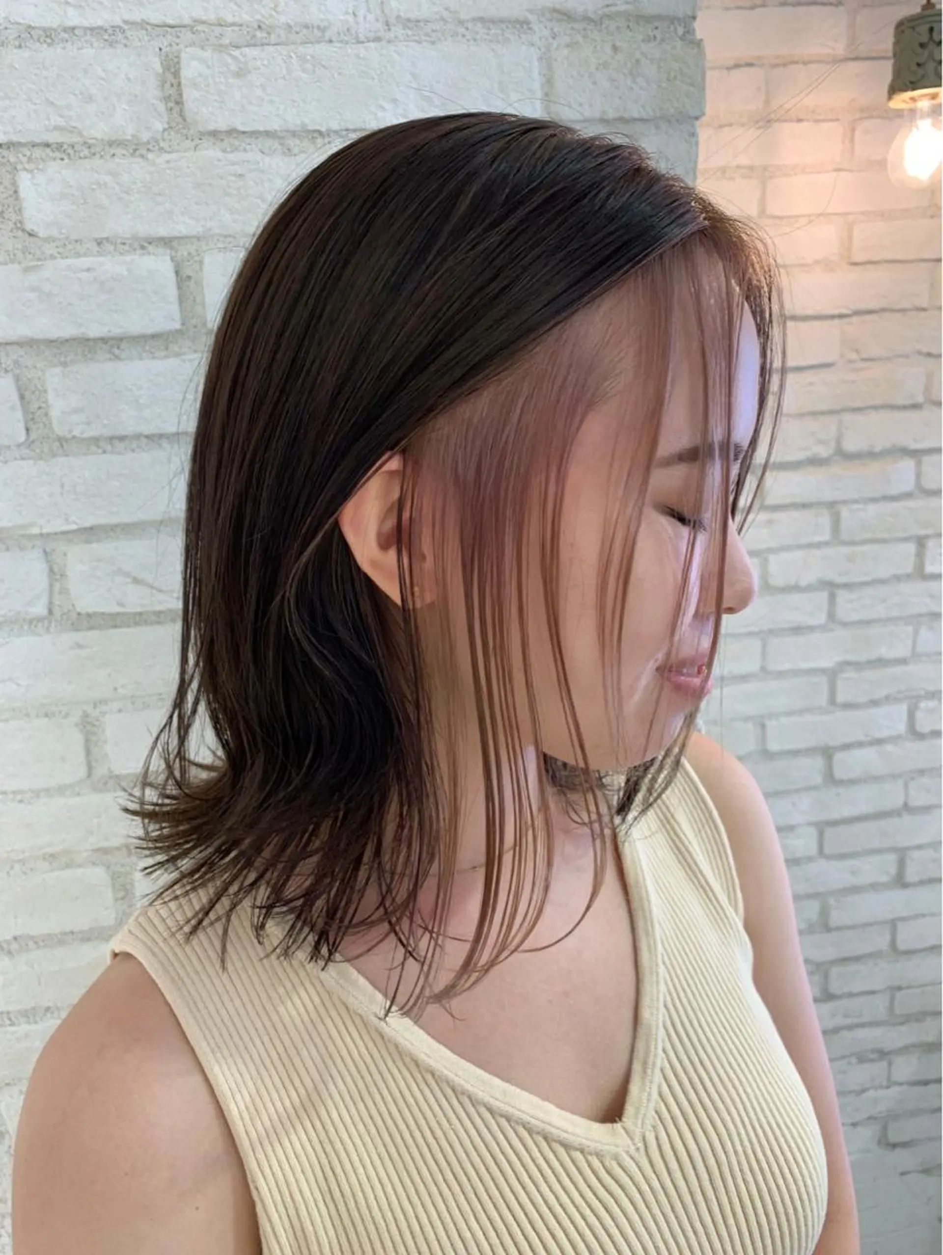 ミディアム カラー 韓国ヘア/艶カラー /田中悠佑のヘアスタイル