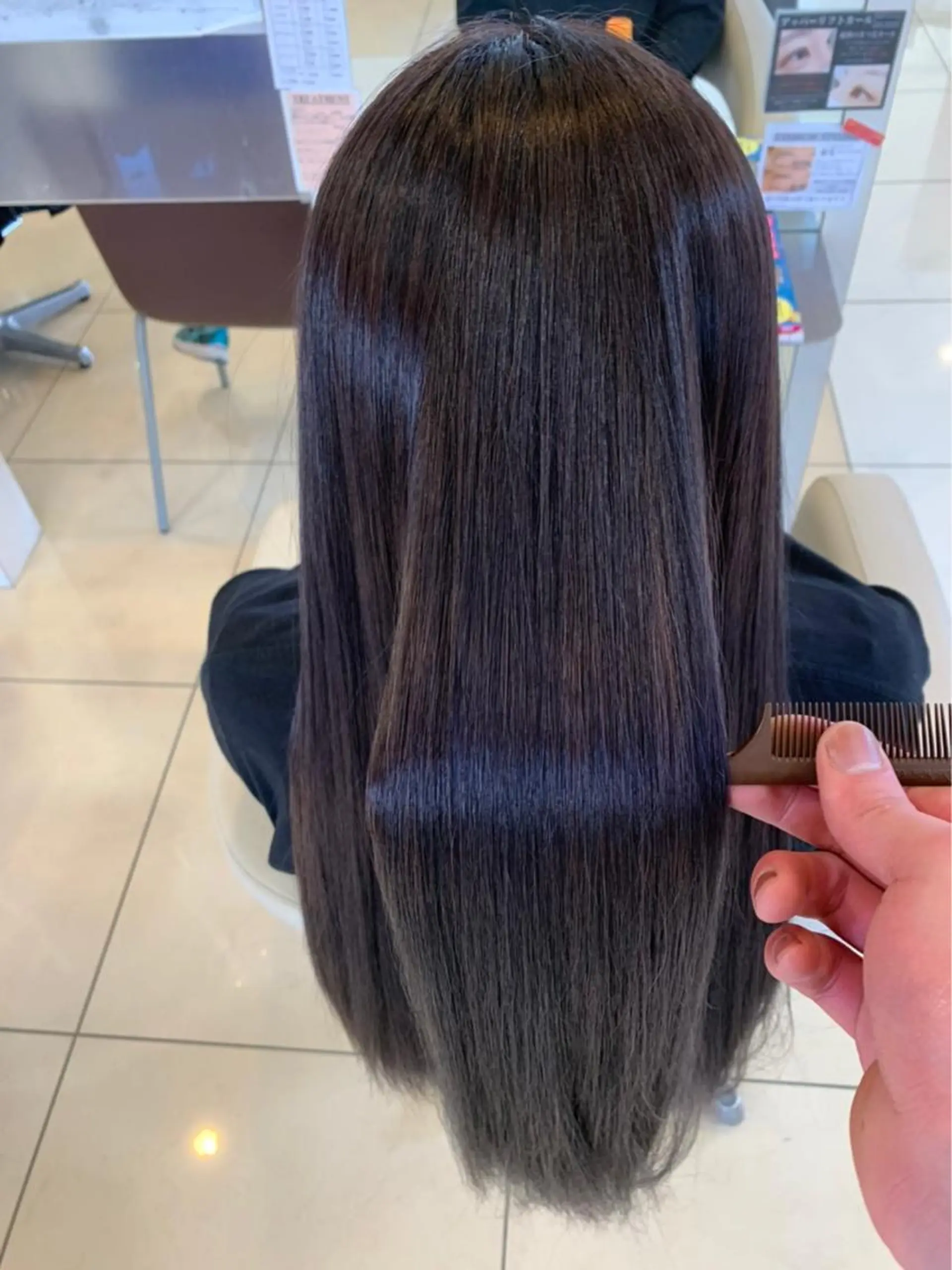 ロング カラー ラベンダーカラー ラベンダーグレー 髪質改善 シールエクステ専門店 Spira藤崎宮のヘアスタイル