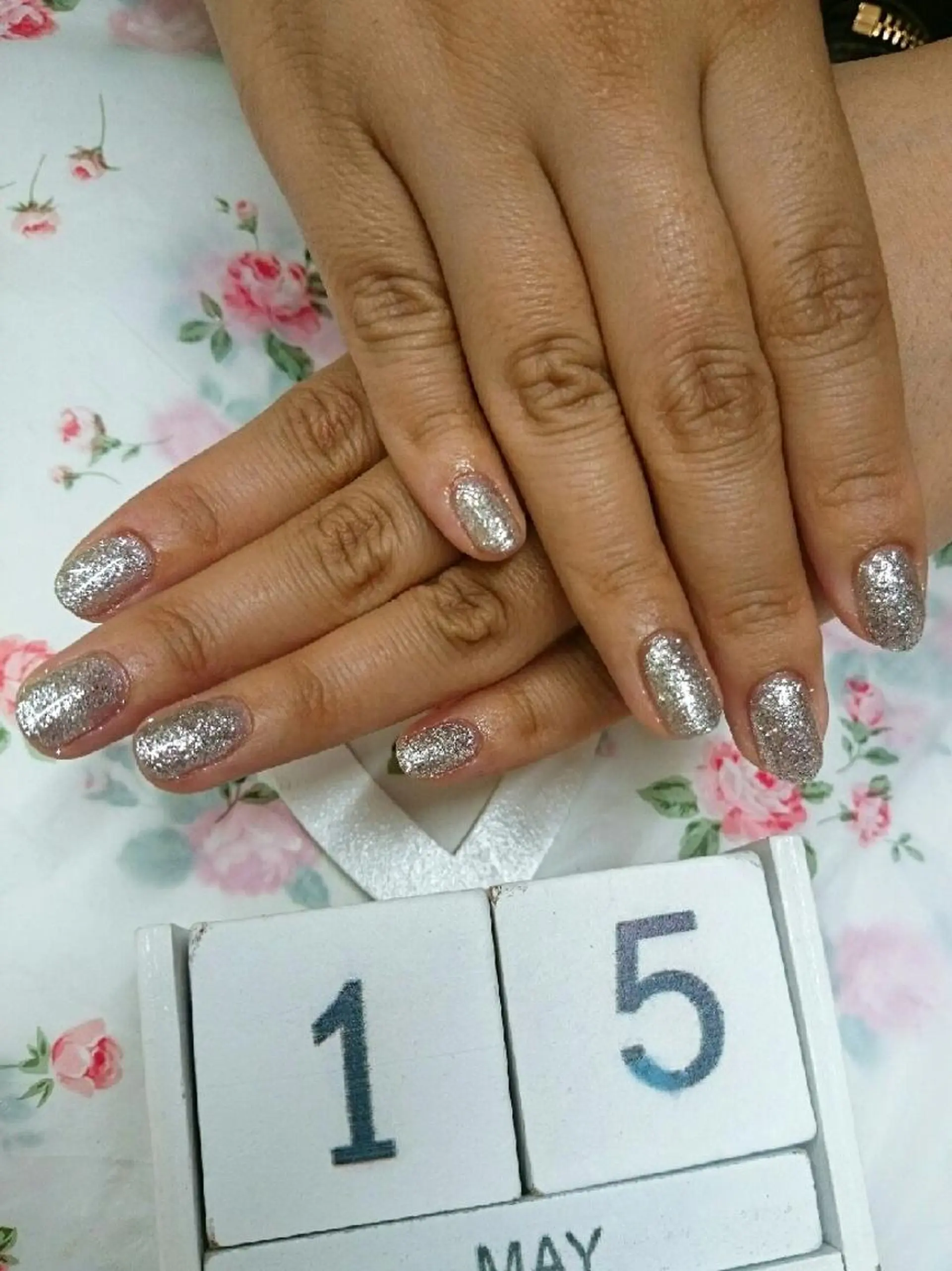 ネイル ラメ(グリッター) シルバー JEWEL nailのネイルデザイン