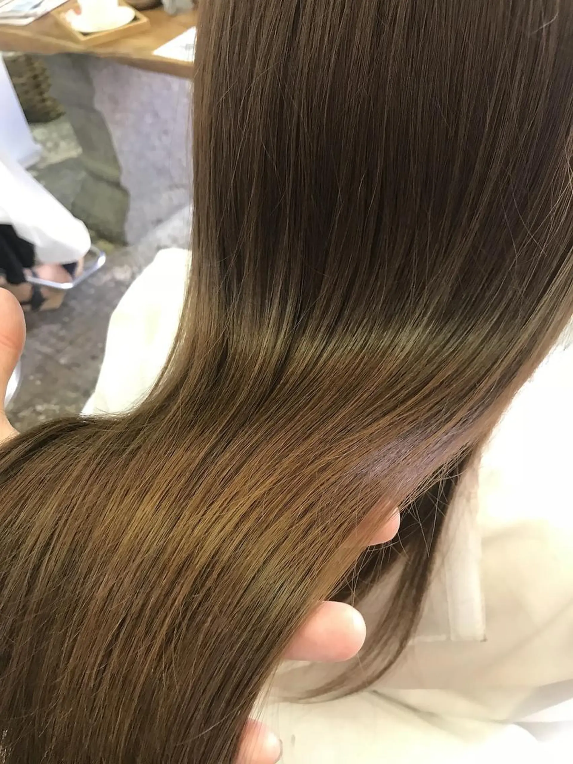 ロング カット 縮毛矯正 トリートメント ヘッドスパ putri店長 和田鈴采のヘアスタイル