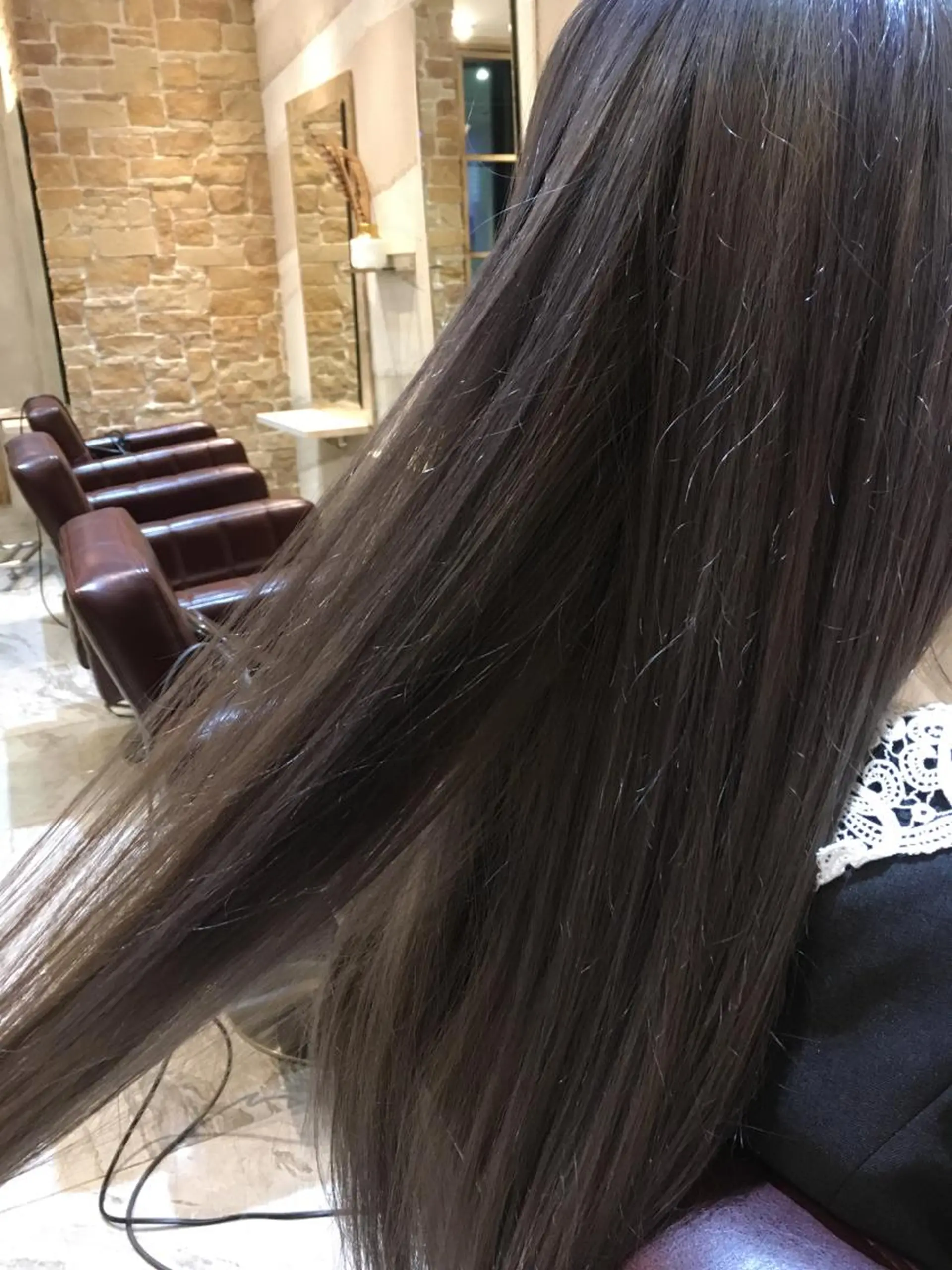 ロング カラー ヘアカラー トリートメント 髪質改善カラー、美髪 トリートメント専門のヘアスタイル