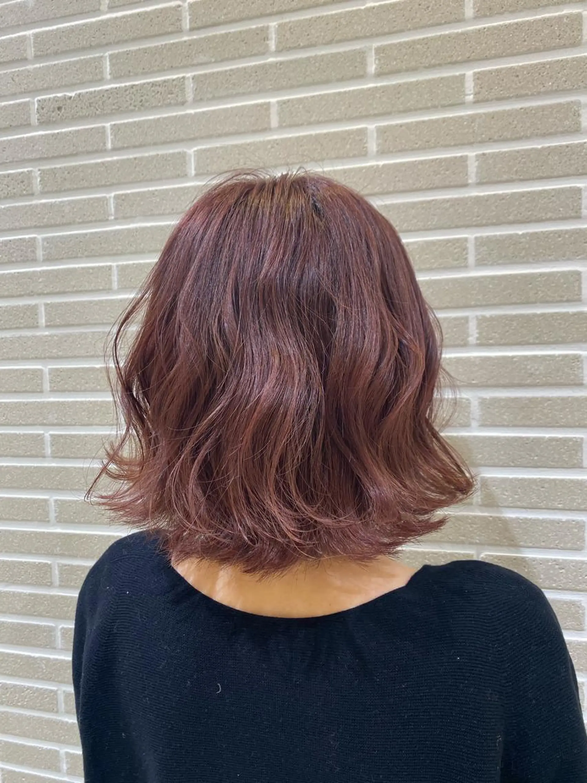ミディアム カット ヘアカラー トリートメント 植田 菜月のヘアスタイル