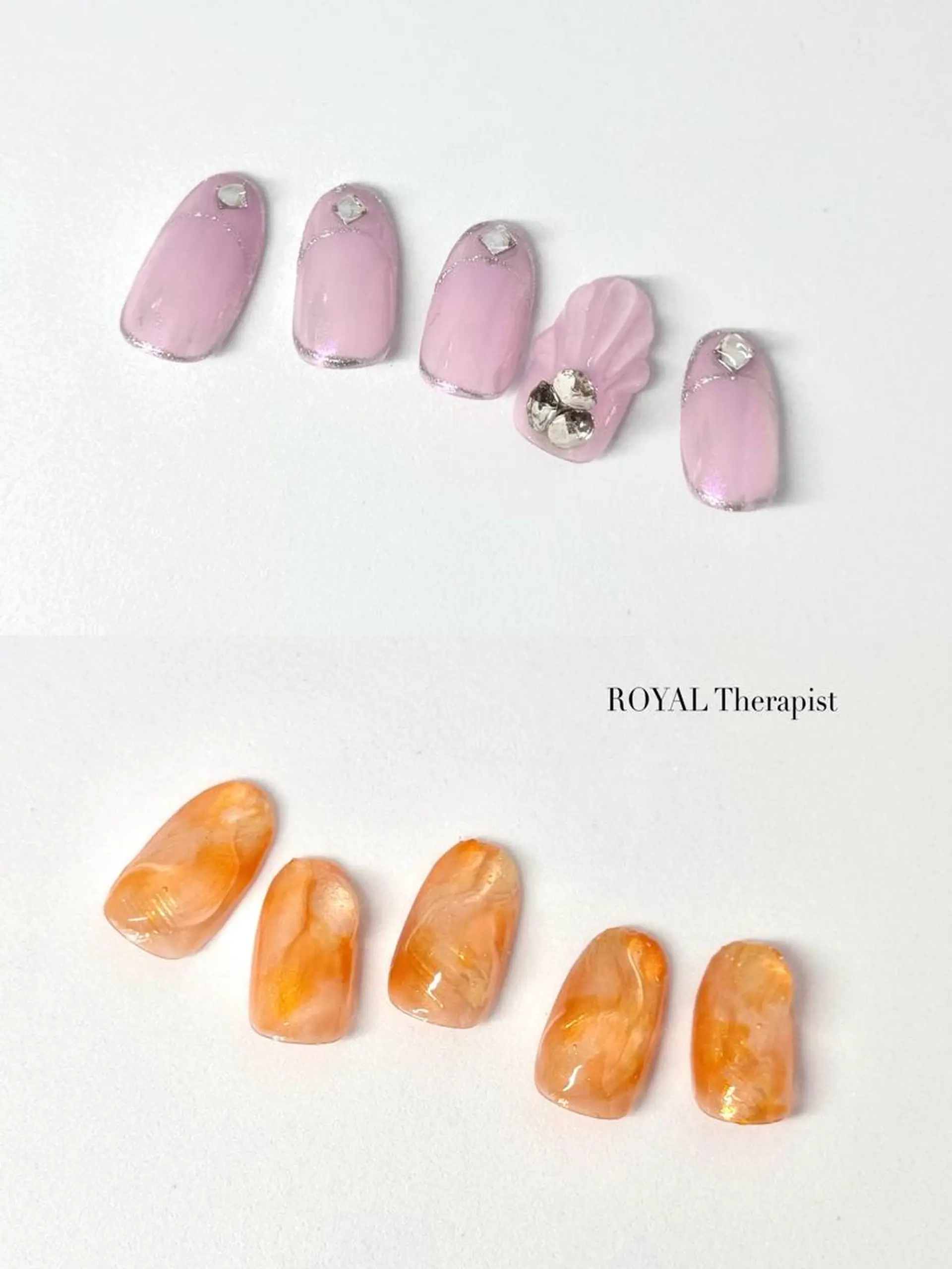 ネイル 長さ出し フラッシュネイル フットネイル フレンチネイル ジェルネイル 【尾下】 ロイヤル•セラピストのネイルデザイン