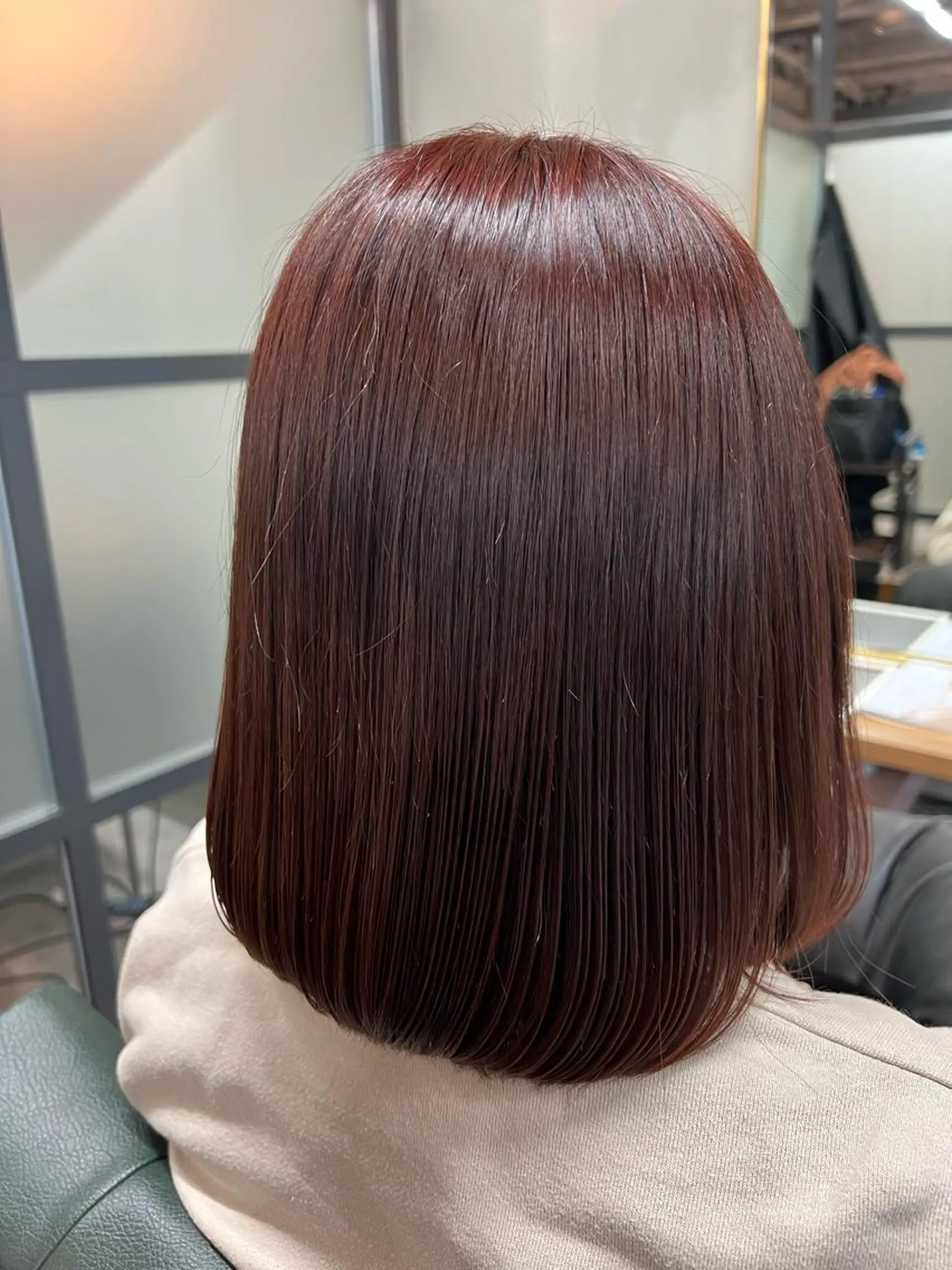 ミディアム カラー カシス ラベンダーカラー カット ヘアカラー トリートメント S.BROOM SAYAKA⭐︎のヘアスタイル