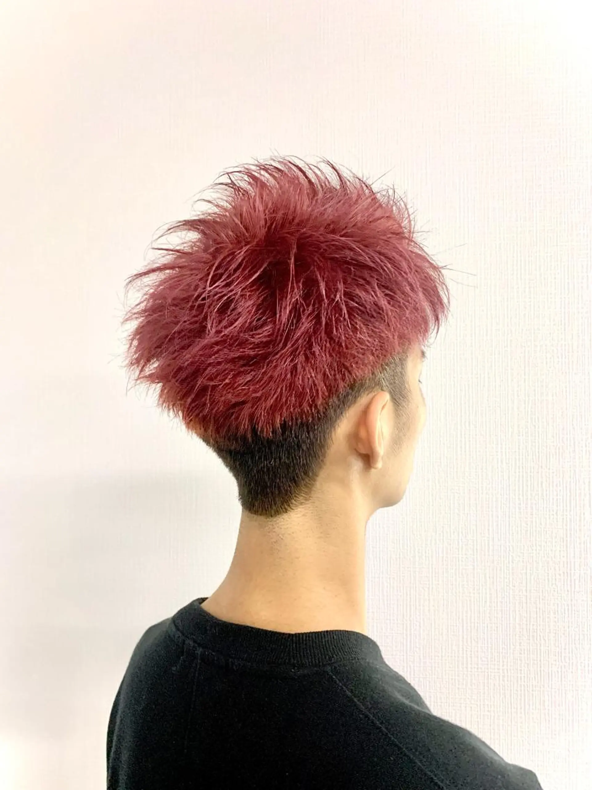 ショート カラー メンズ ピンクカラー バイオレットカラー カット ヘアカラー ゲーマー美容師 KENTOのヘアスタイル