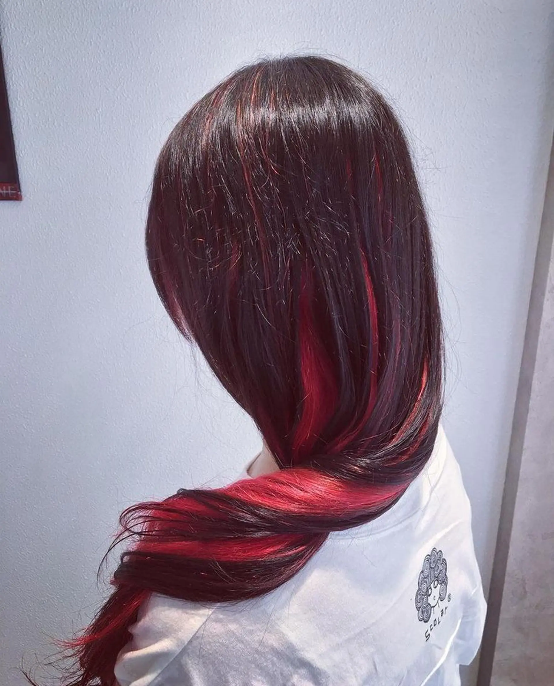 ロング カラー パーマ ヘアアレンジ メンズ キッズ シールエクステ デザインカラー エクステ セレーネ心斎橋店 SHINTANIのヘアスタイル